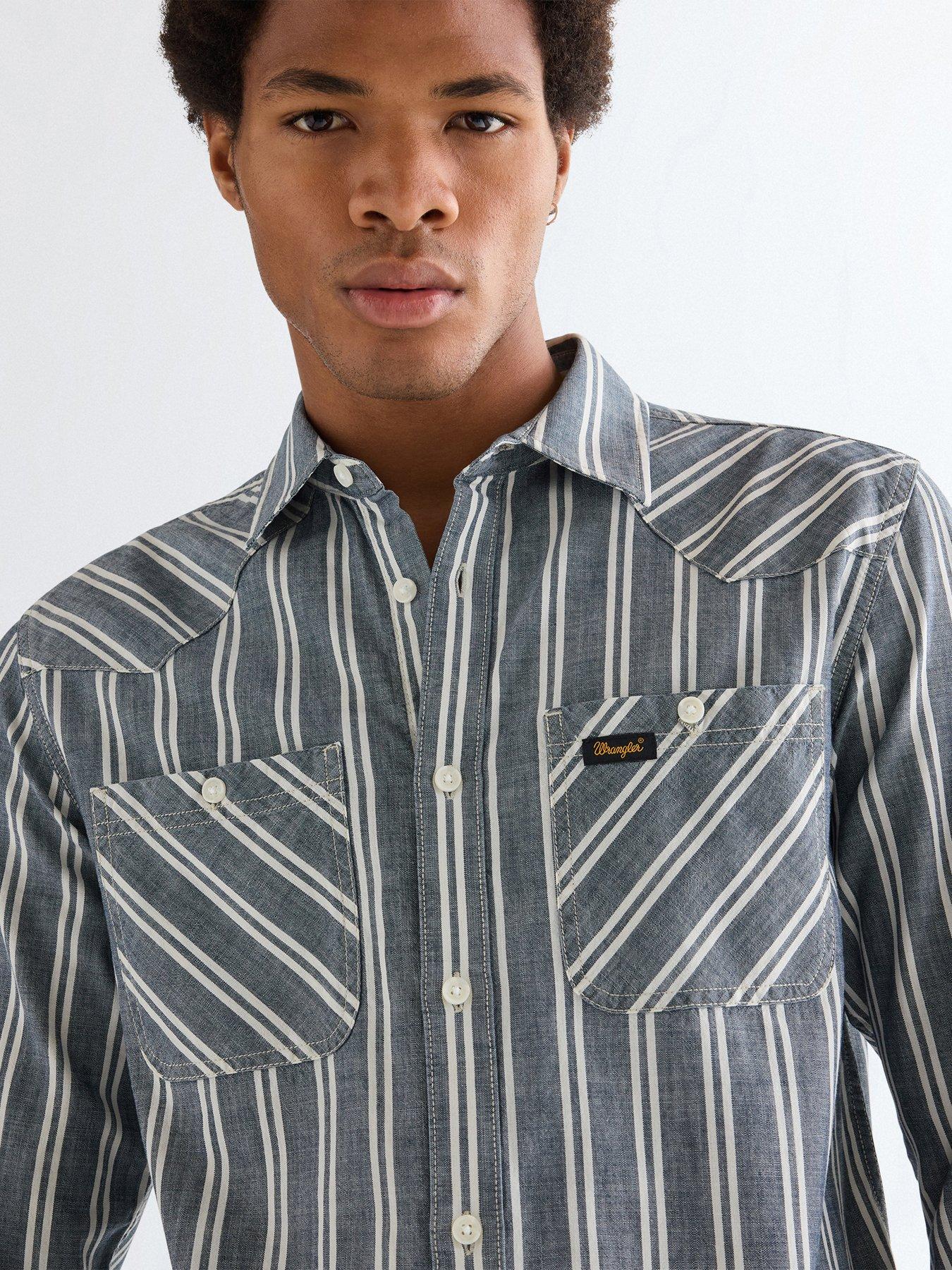 wrangler-chambray-stripe-long-sleeve-shirt-blueoutfit