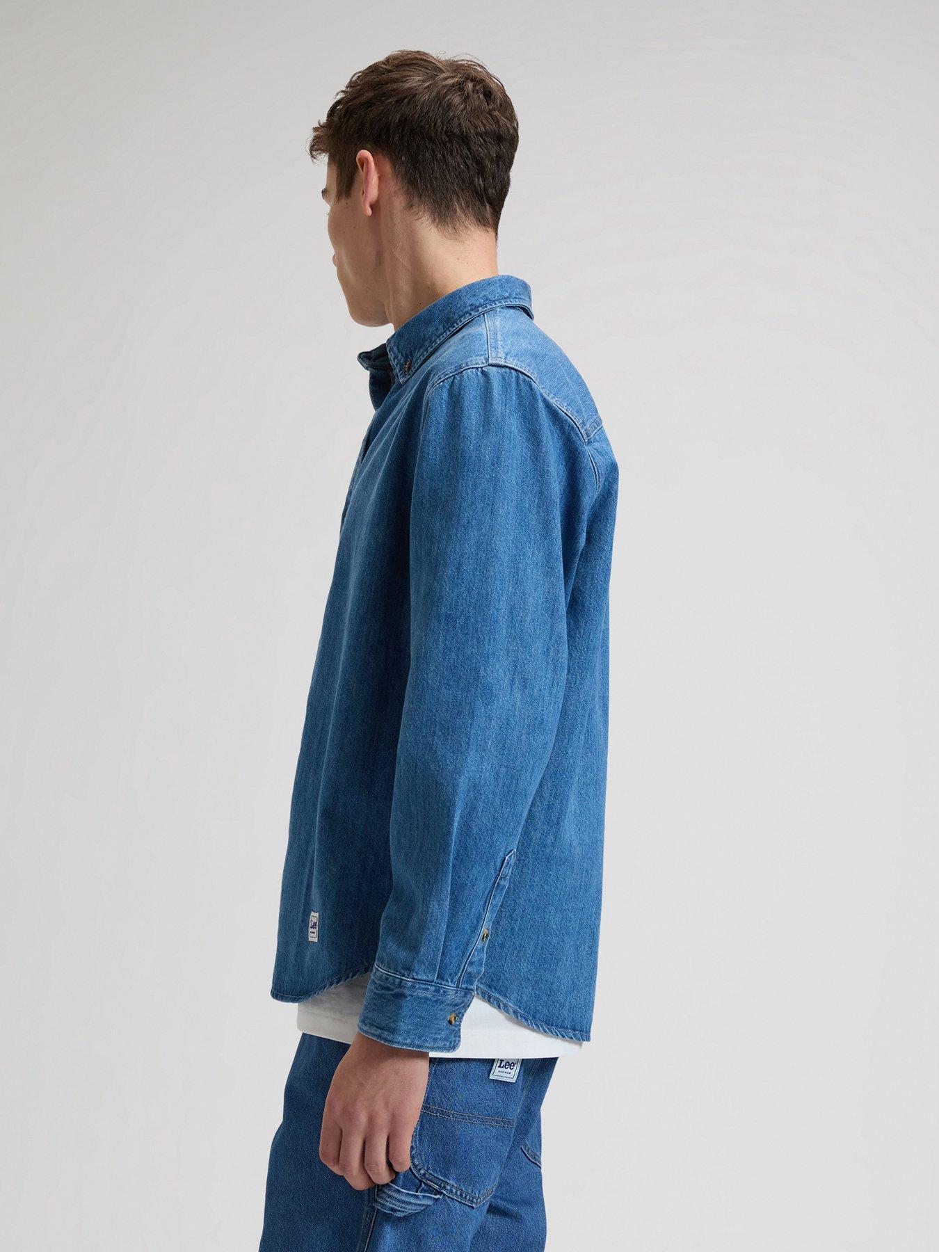 lee-buttton-down-relaxed-denim-shirt-blueoutfit