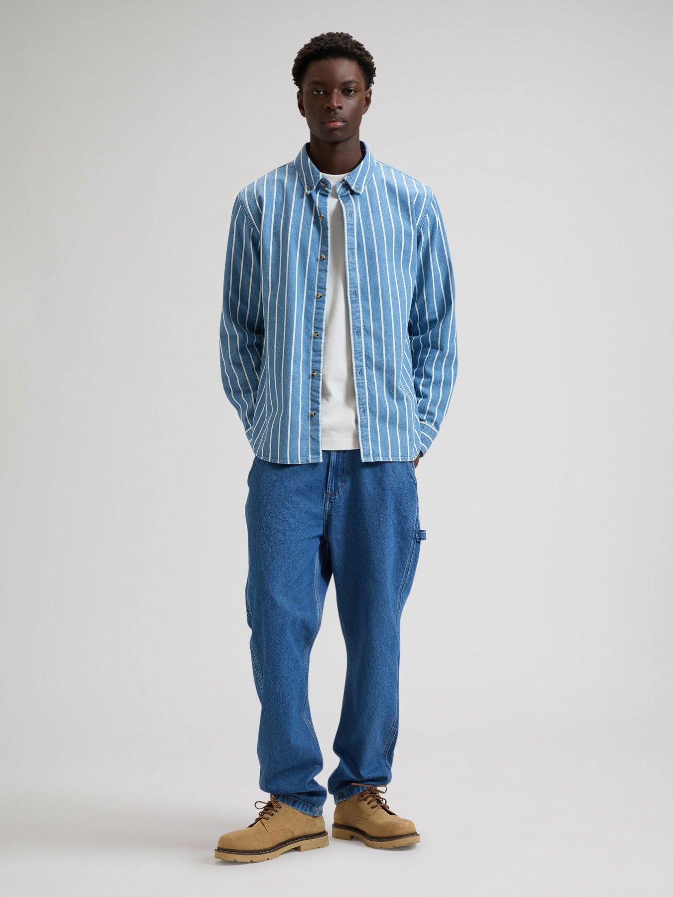 lee-buttton-down-stripe-relaxed-shirt-blueback