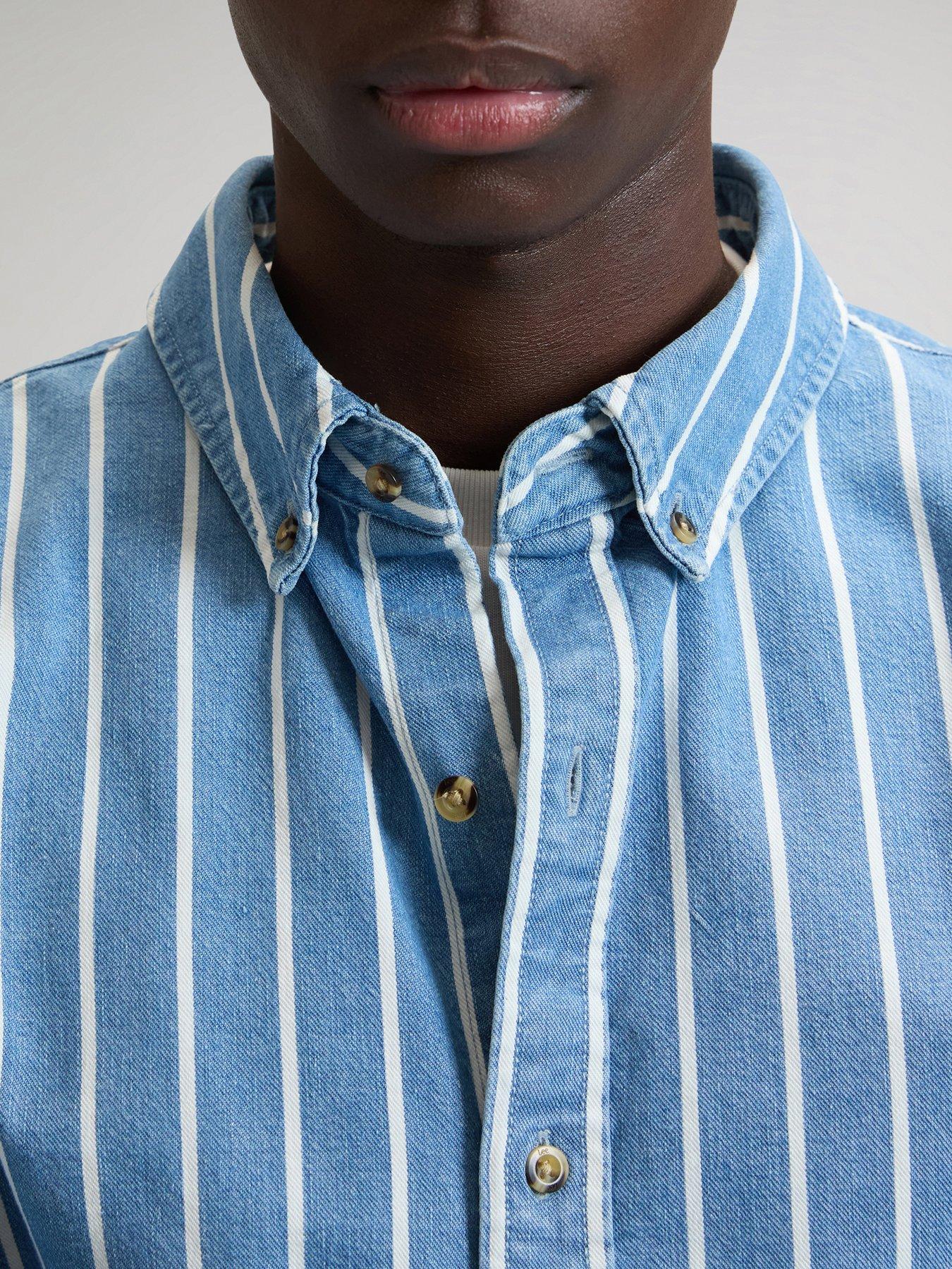 lee-buttton-down-stripe-relaxed-shirt-bluedetail