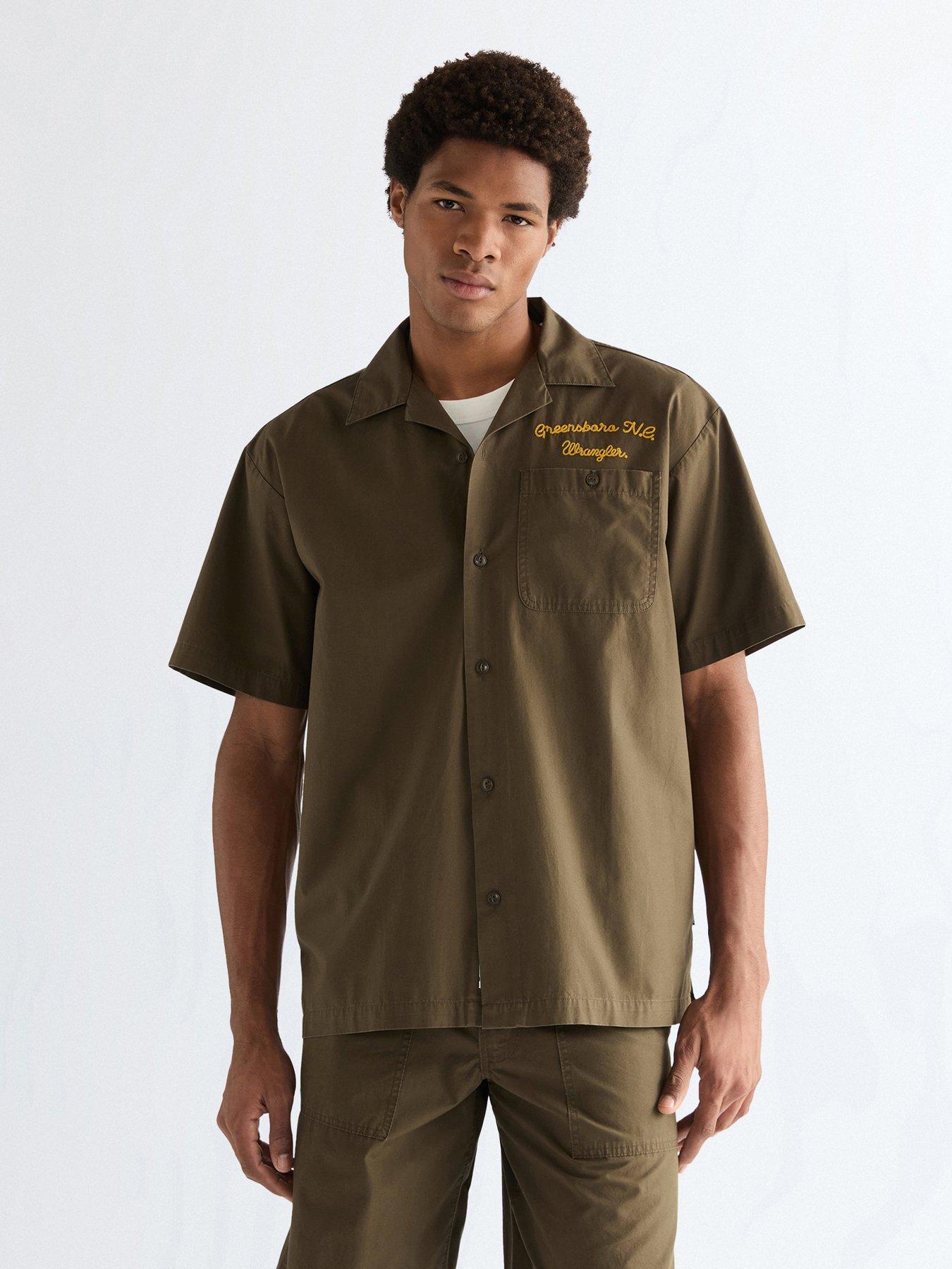 wrangler-utility-short-sleeve-shirt-khaki