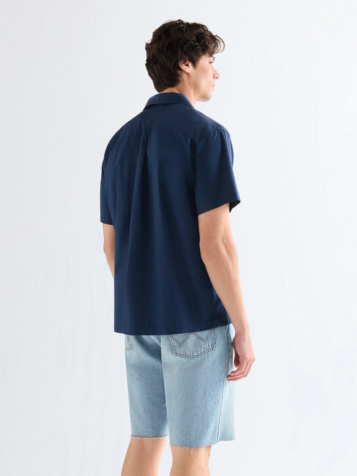 wrangler-embroidered-resort-short-sleeve-shirt-navystillFront