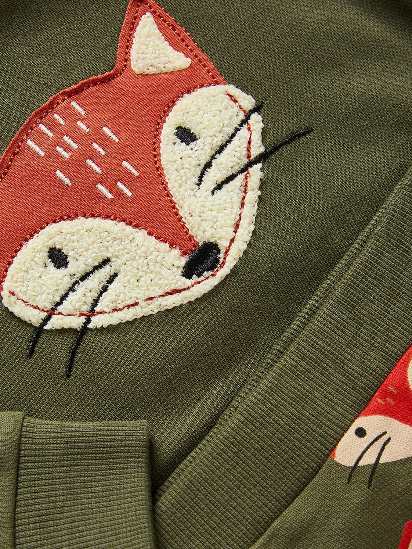 Image 3 of 3 of Monsoon Baby Boys Fox Sweat Top &amp; Jogger Set - Green