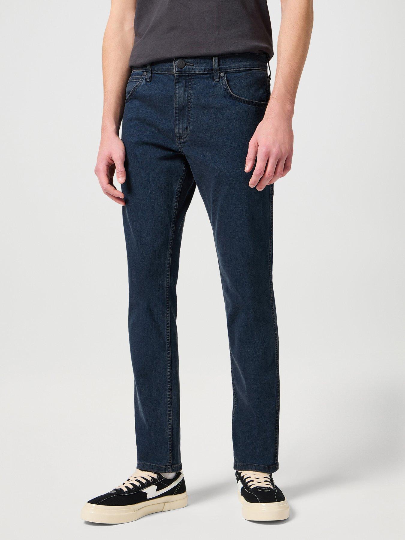Image 1 of 4 of Wrangler Greensboro Regular Fit Jeans - Dark Blue