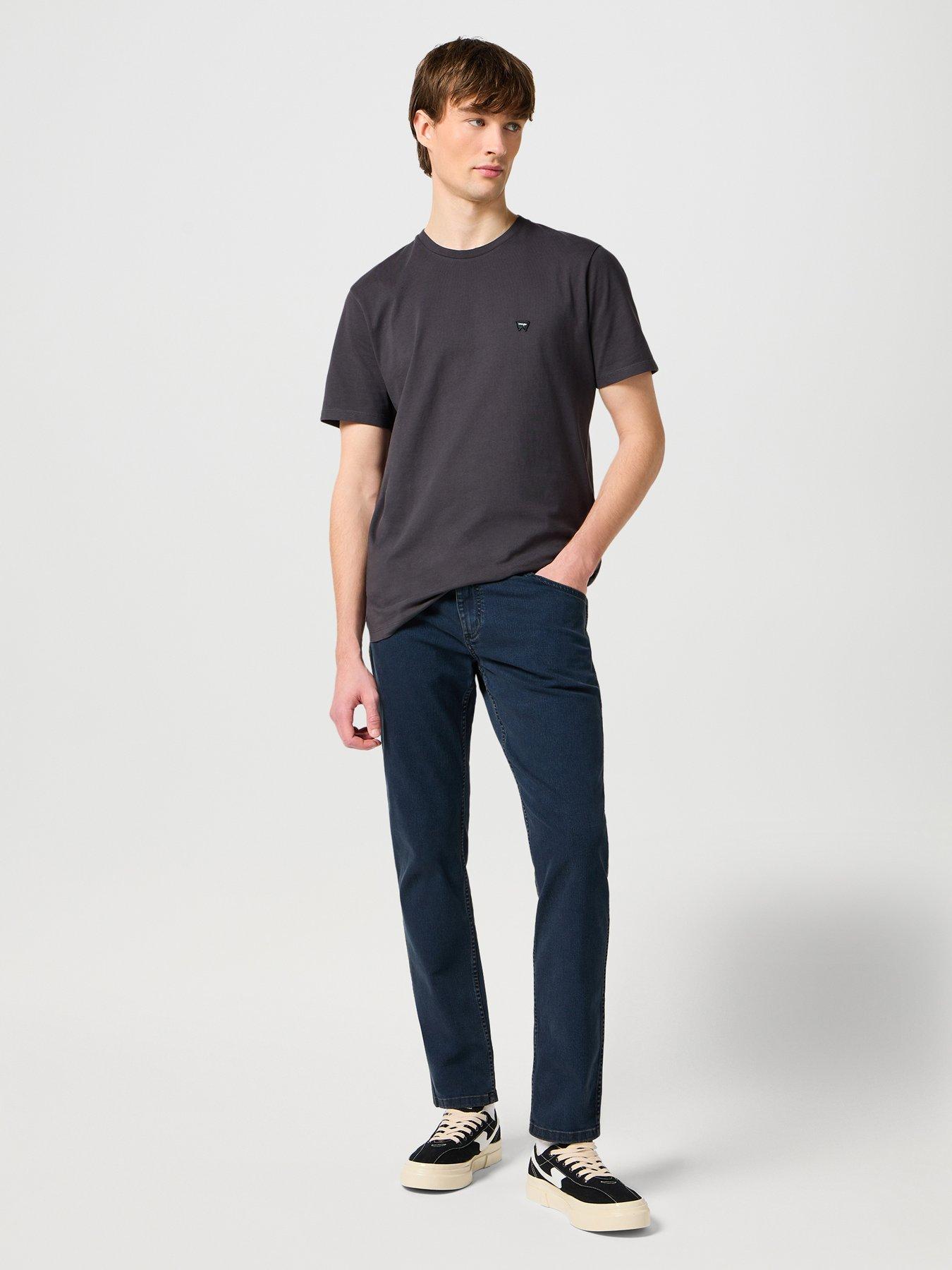 Image 2 of 4 of Wrangler Greensboro Regular Fit Jeans - Dark Blue