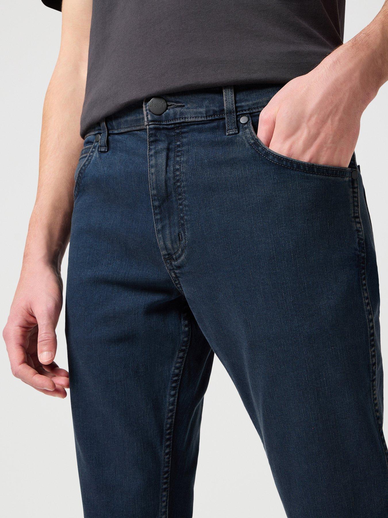 Image 4 of 4 of Wrangler Greensboro Regular Fit Jeans - Dark Blue