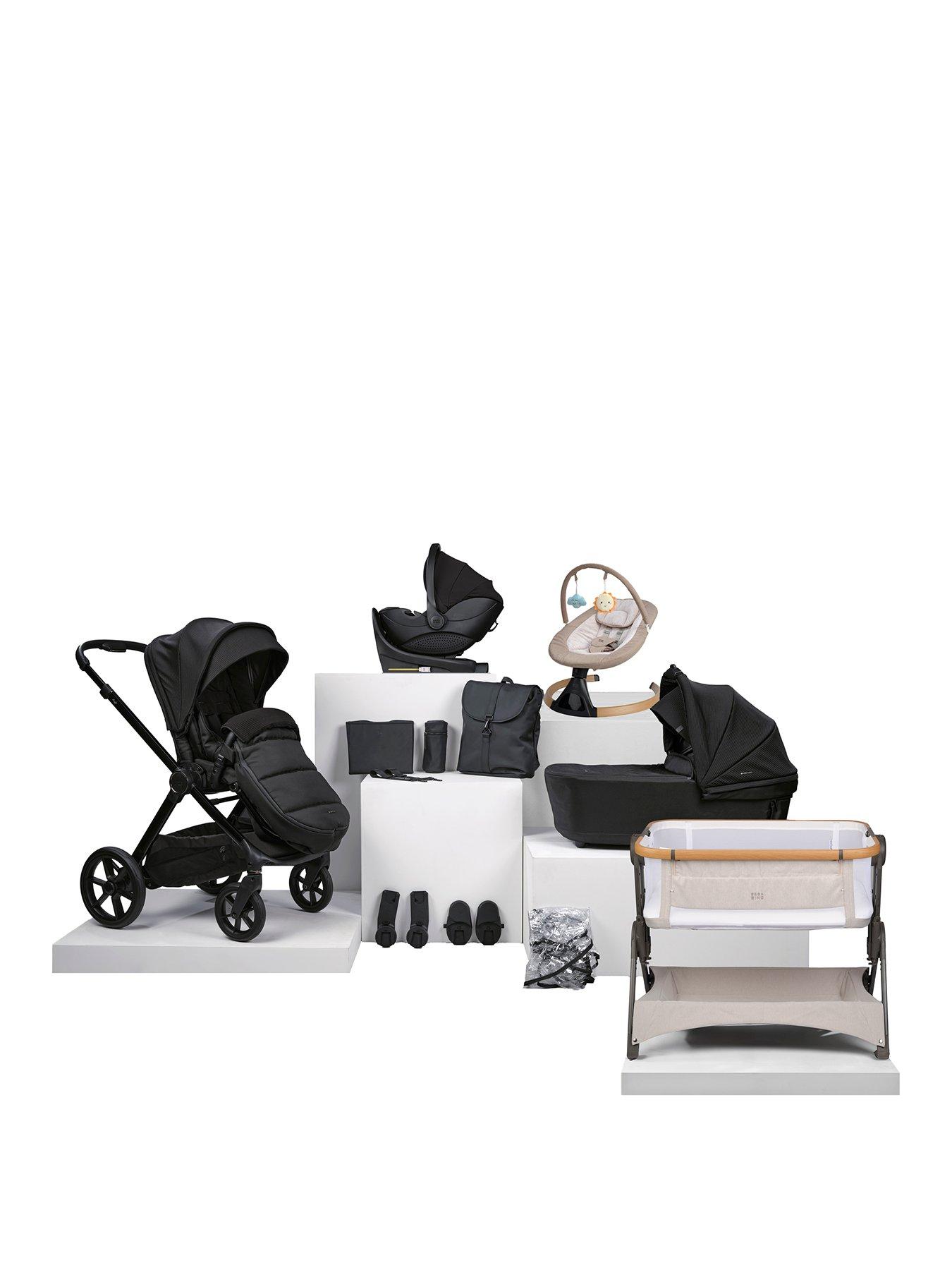 BabaBing! 16 Piece Raffi MKII Travel & Home Bundle with Spin Car Seat & Isofix Base - SATIN BLACK