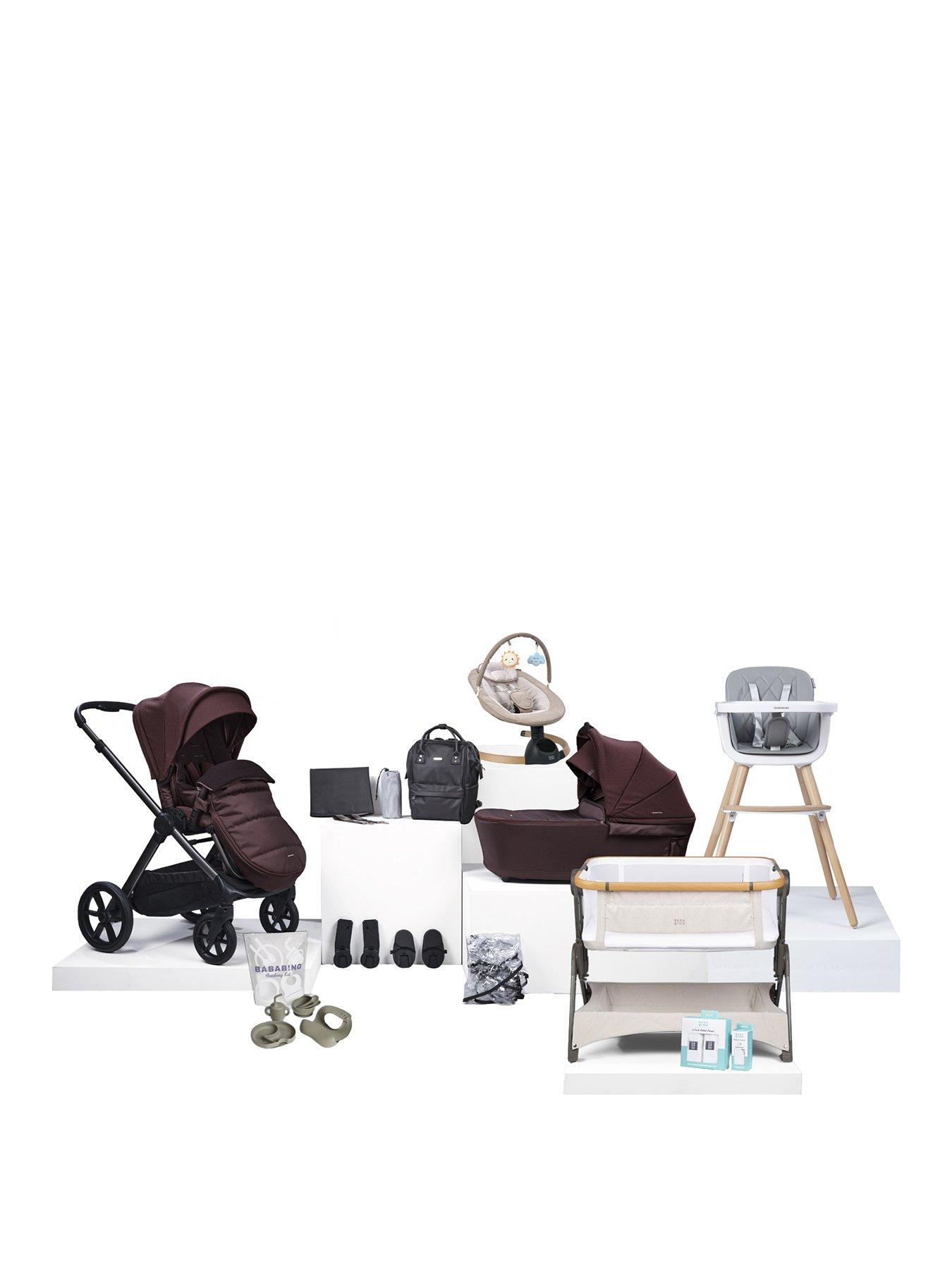BabaBing! 18 Piece Raffi MKII Travel, Home & Feeding Bundle with Spin Car Seat & Isofix base - Heritage