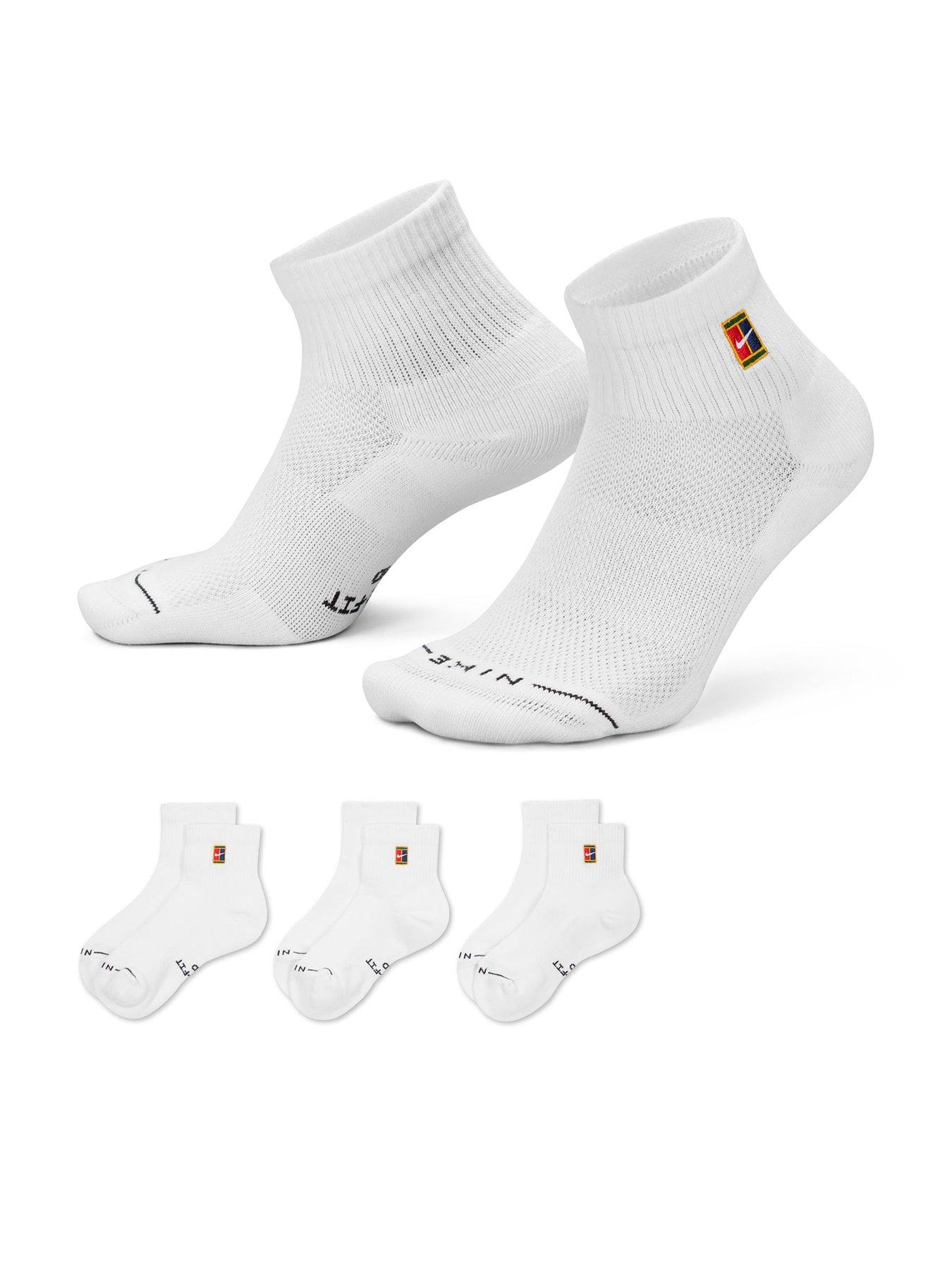 Nike Unisex Everyday Elevated Tennis Ankle Socks 3 Pack - Multi