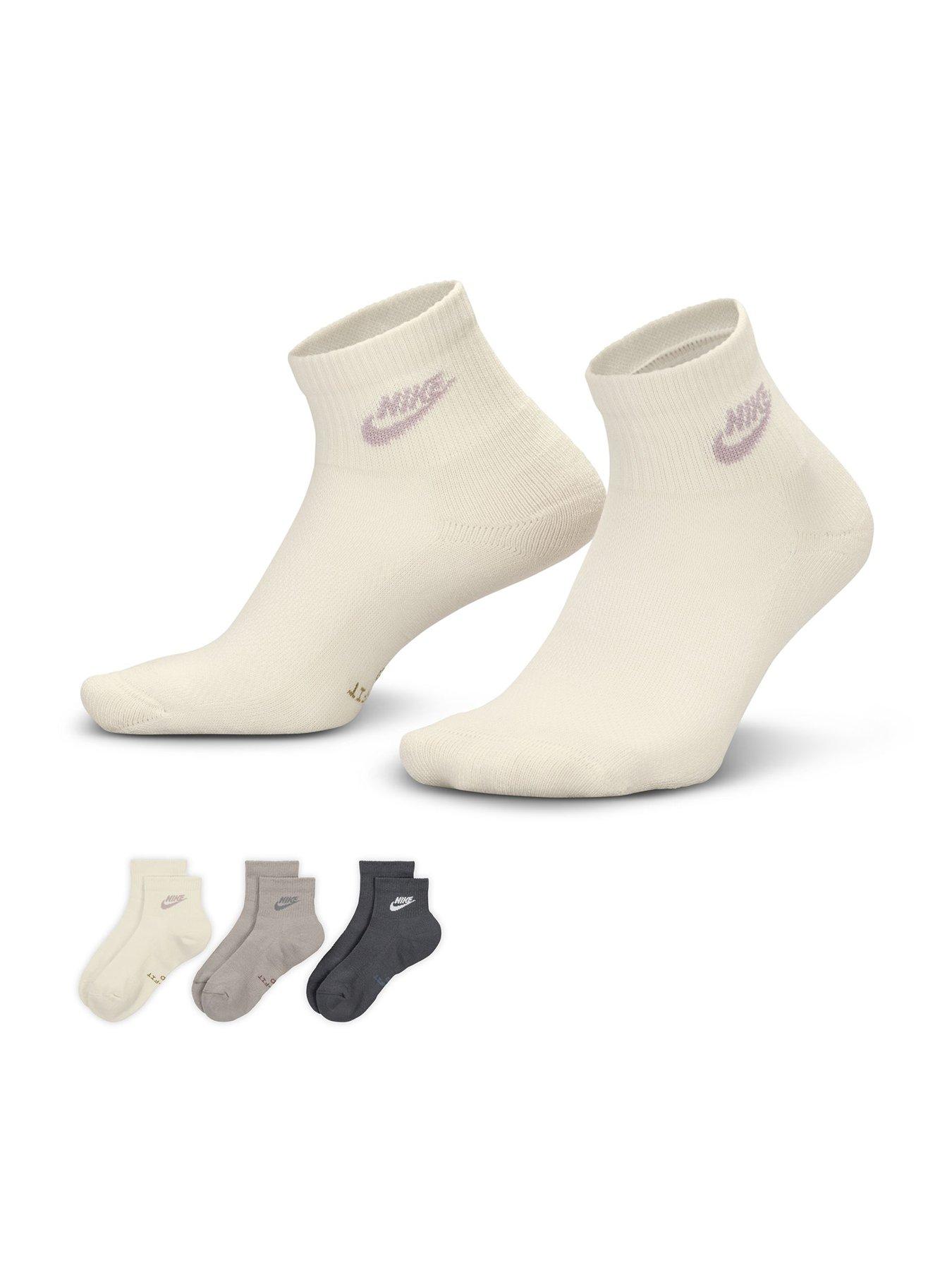 Nike Unisex Everyday Elevated Futura Ankle Socks 3 Pack - Multi