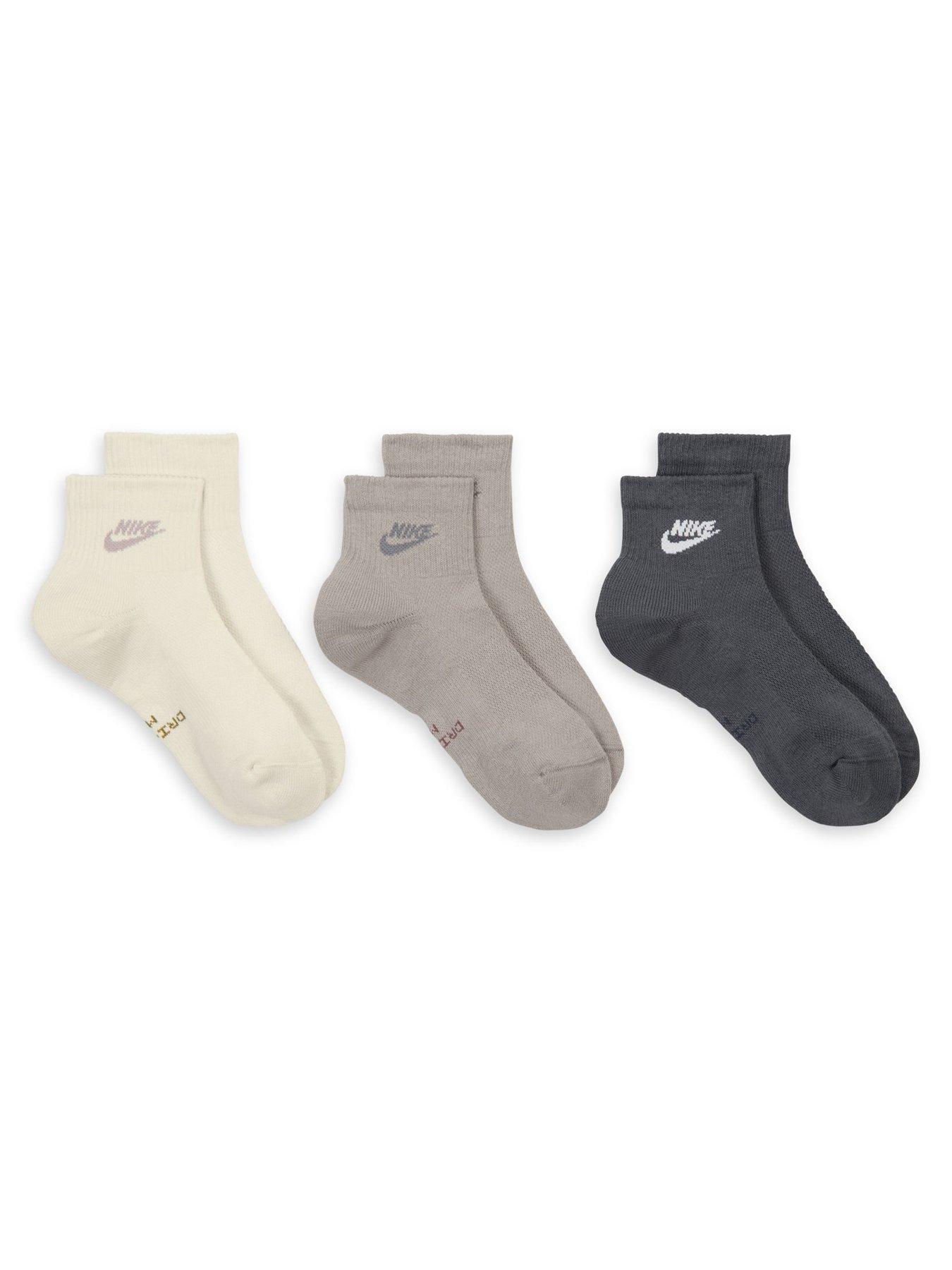 Image 3 of 4 of Nike Unisex Everyday Elevated Futura Ankle Socks 3 Pack - Multi
