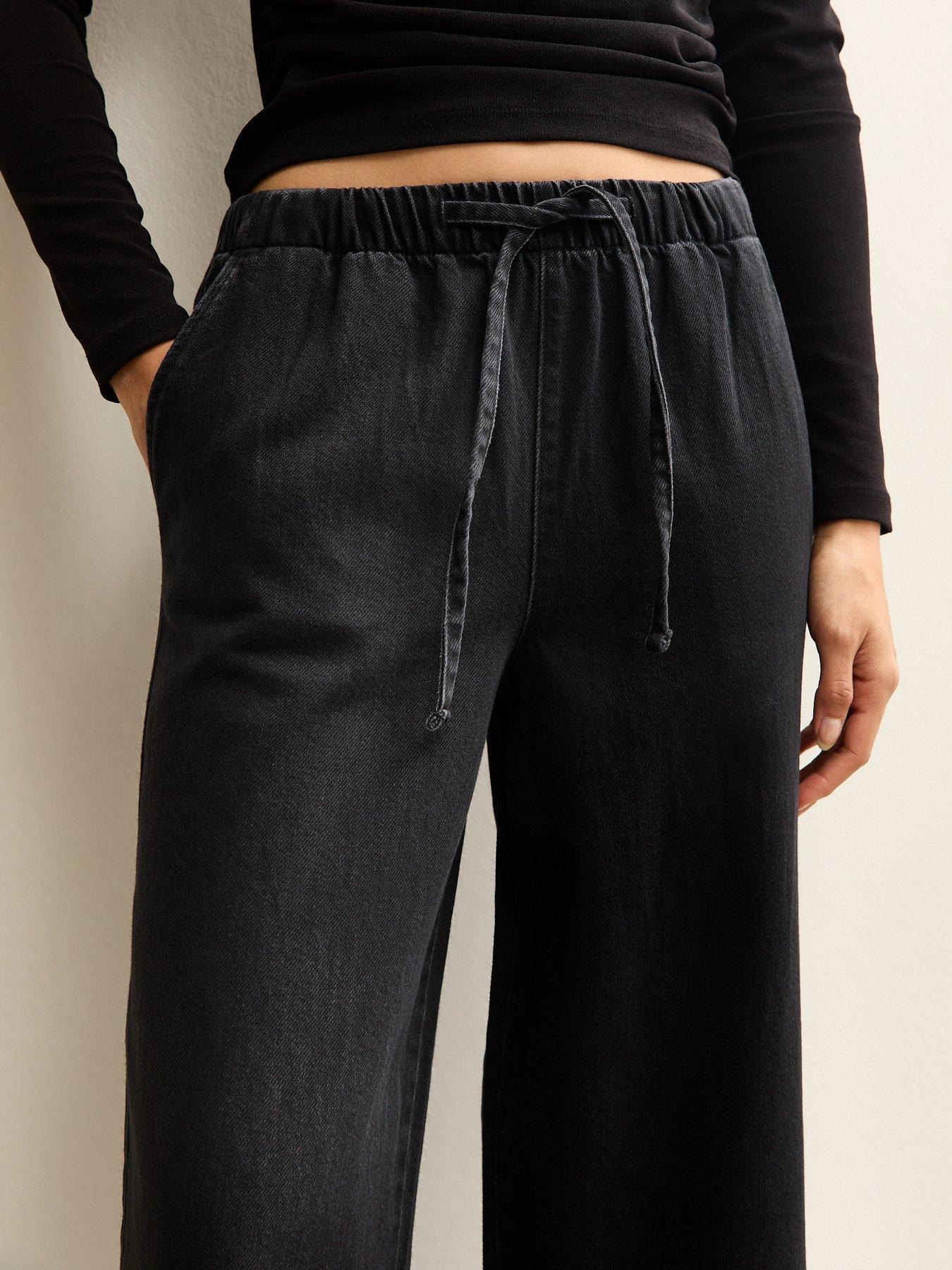 new-look-black-denim-wide-leg-drawstring-waist-jeansdetail
