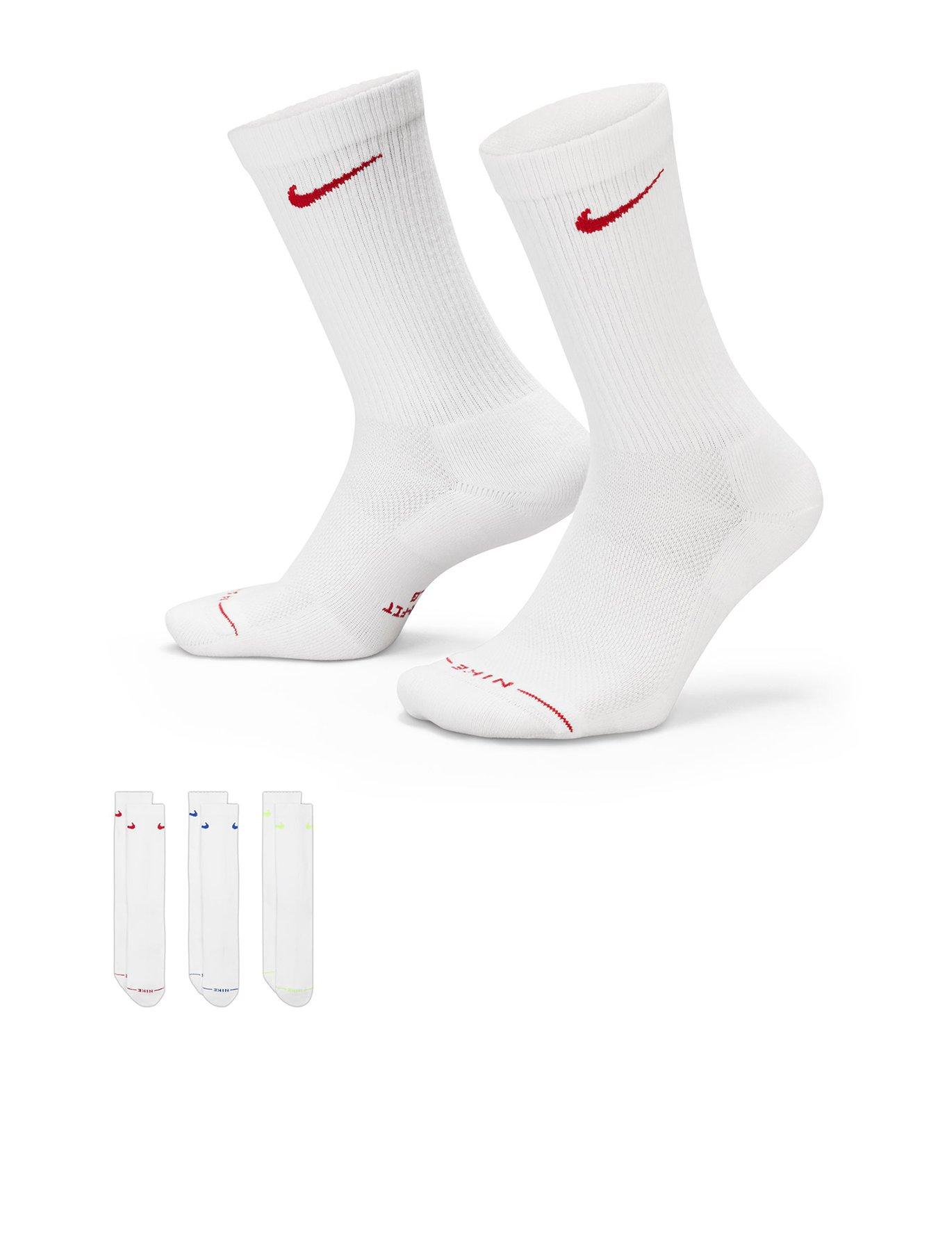 Nike Unisex Everyday Elevated Crew Socks 3 Pack - White