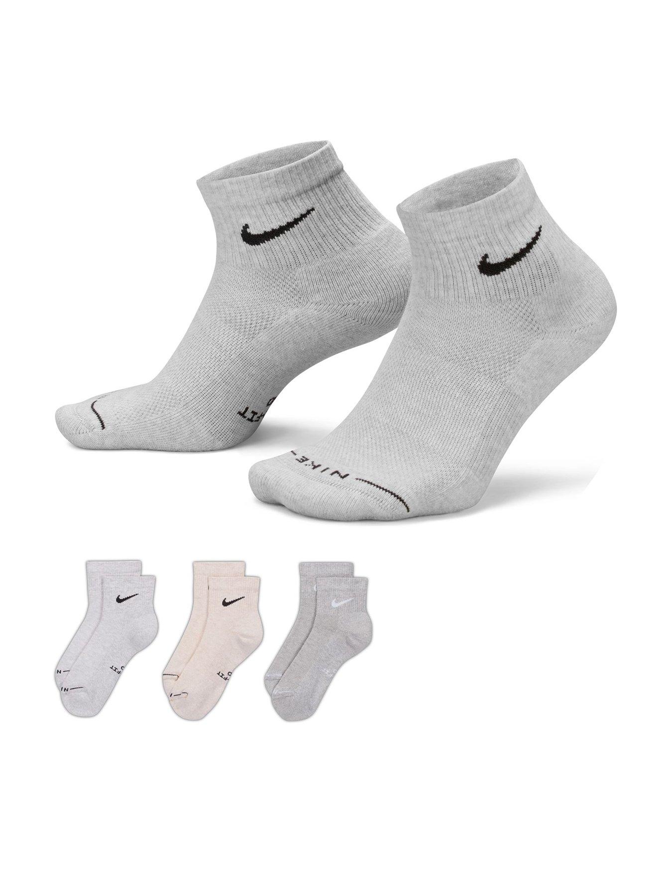 Nike Unisex Everyday Elevated Ankle Socks 3 Pack - Multi