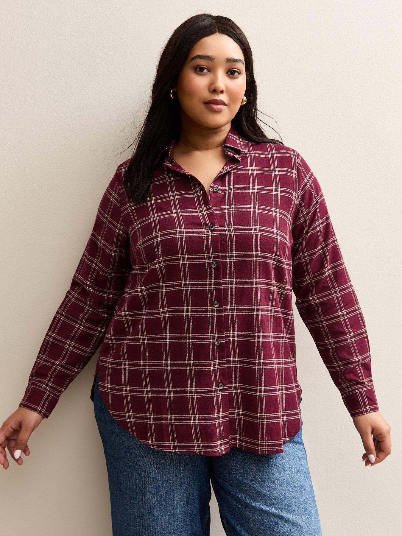 new-look-curves-checked-long-sleeve-shirt-red