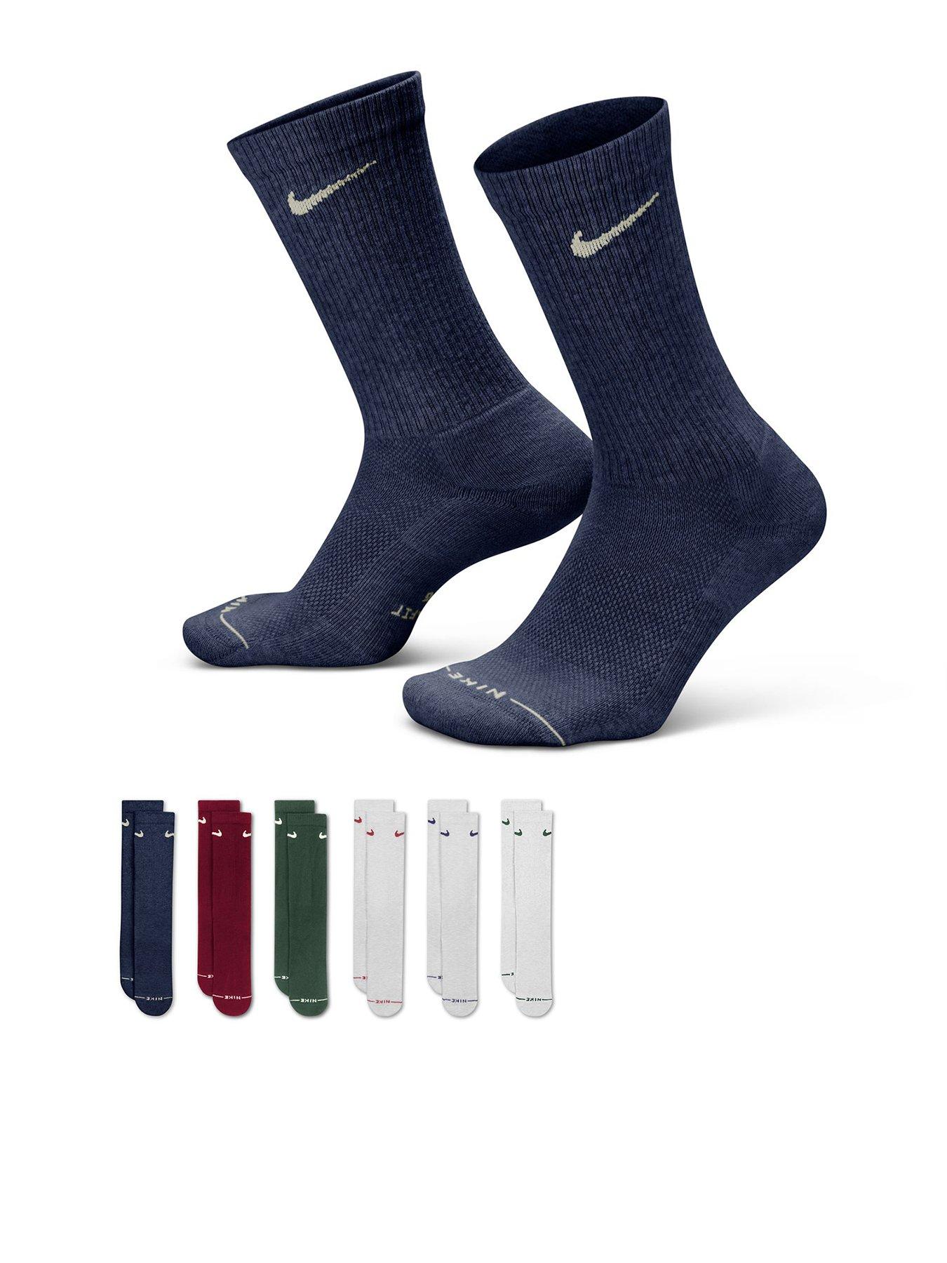 Nike Unisex Everyday Elevated Crew Socks 6 Pack - Multi