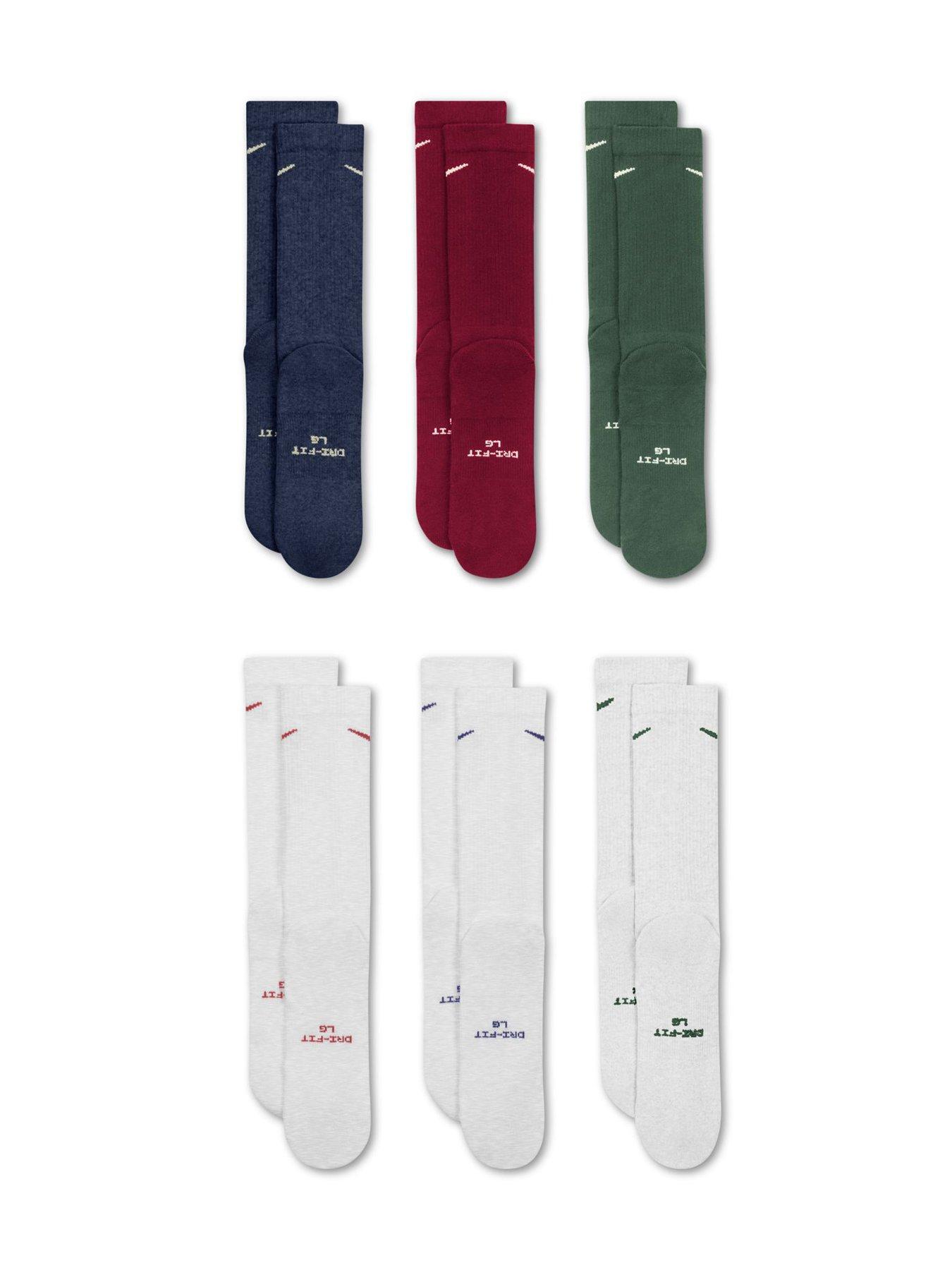Image 3 of 4 of Nike Unisex Everyday Elevated Crew Socks 6 Pack - Multi