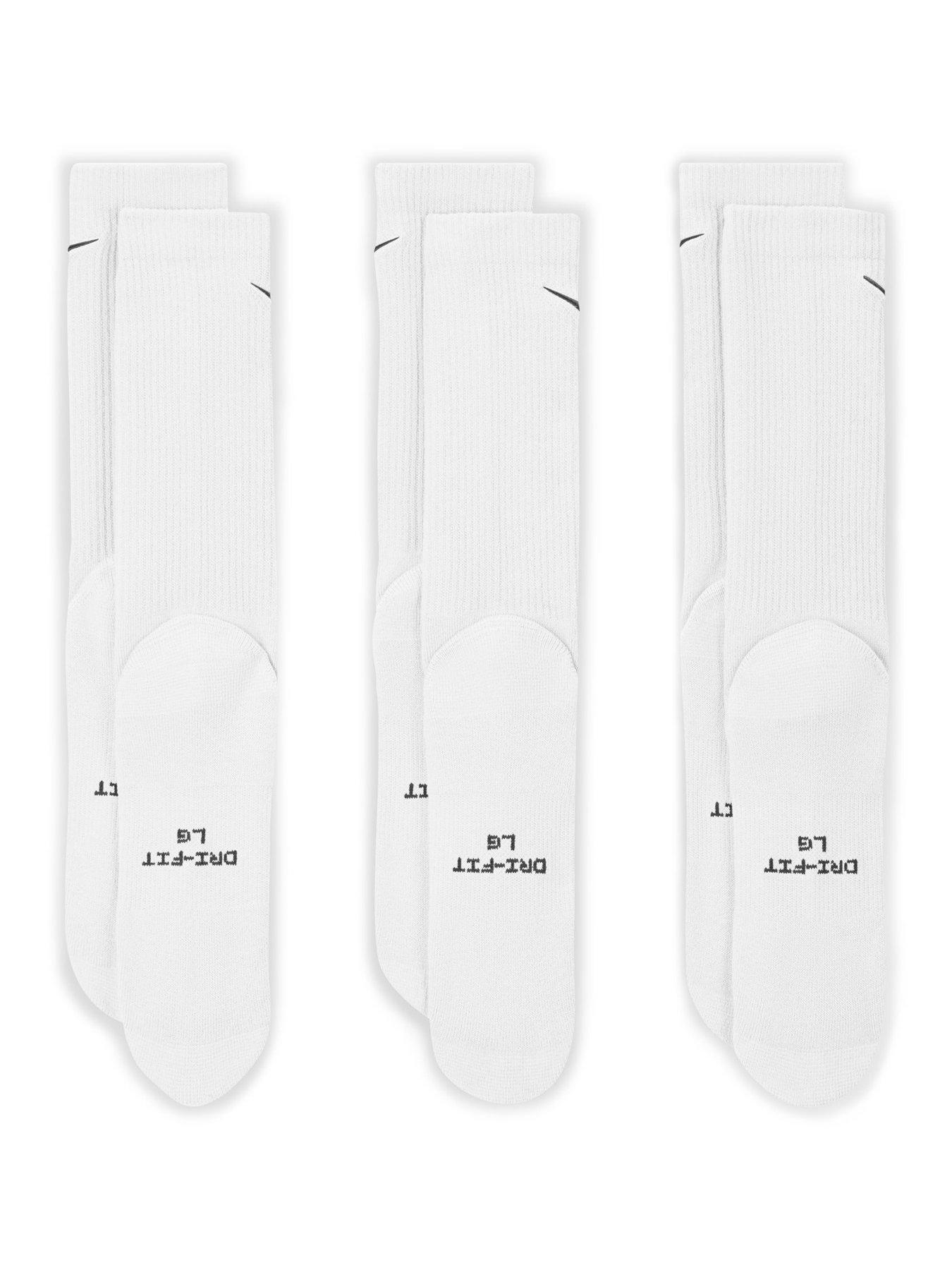 Image 3 of 4 of Nike Unisex Everyday Elevated Swoosh Embroidered Crew Socks 3 Pack - Multi