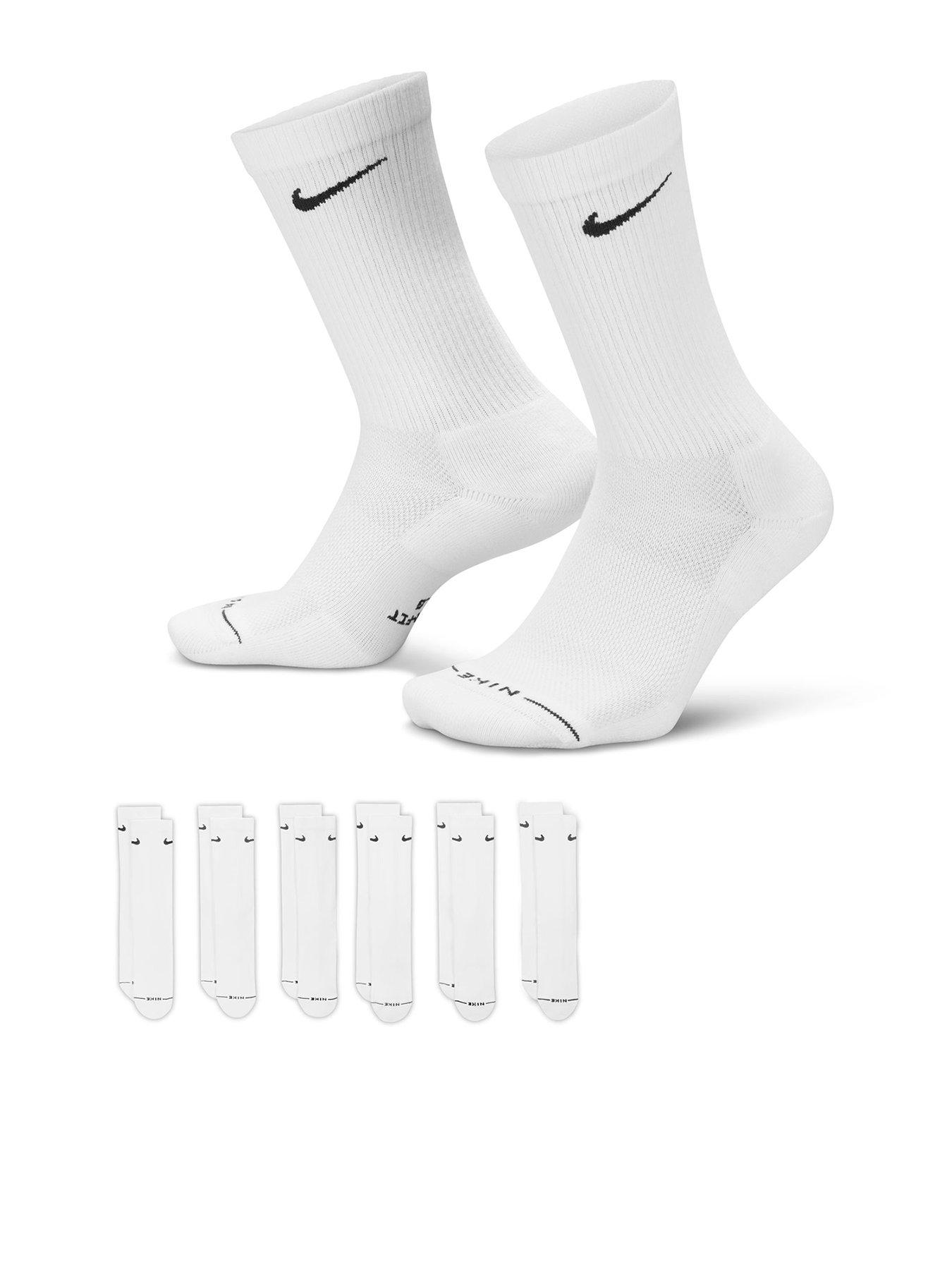 Image 1 of 4 of Nike Unisex Everyday Elevated Crew Socks 6 Pack - White