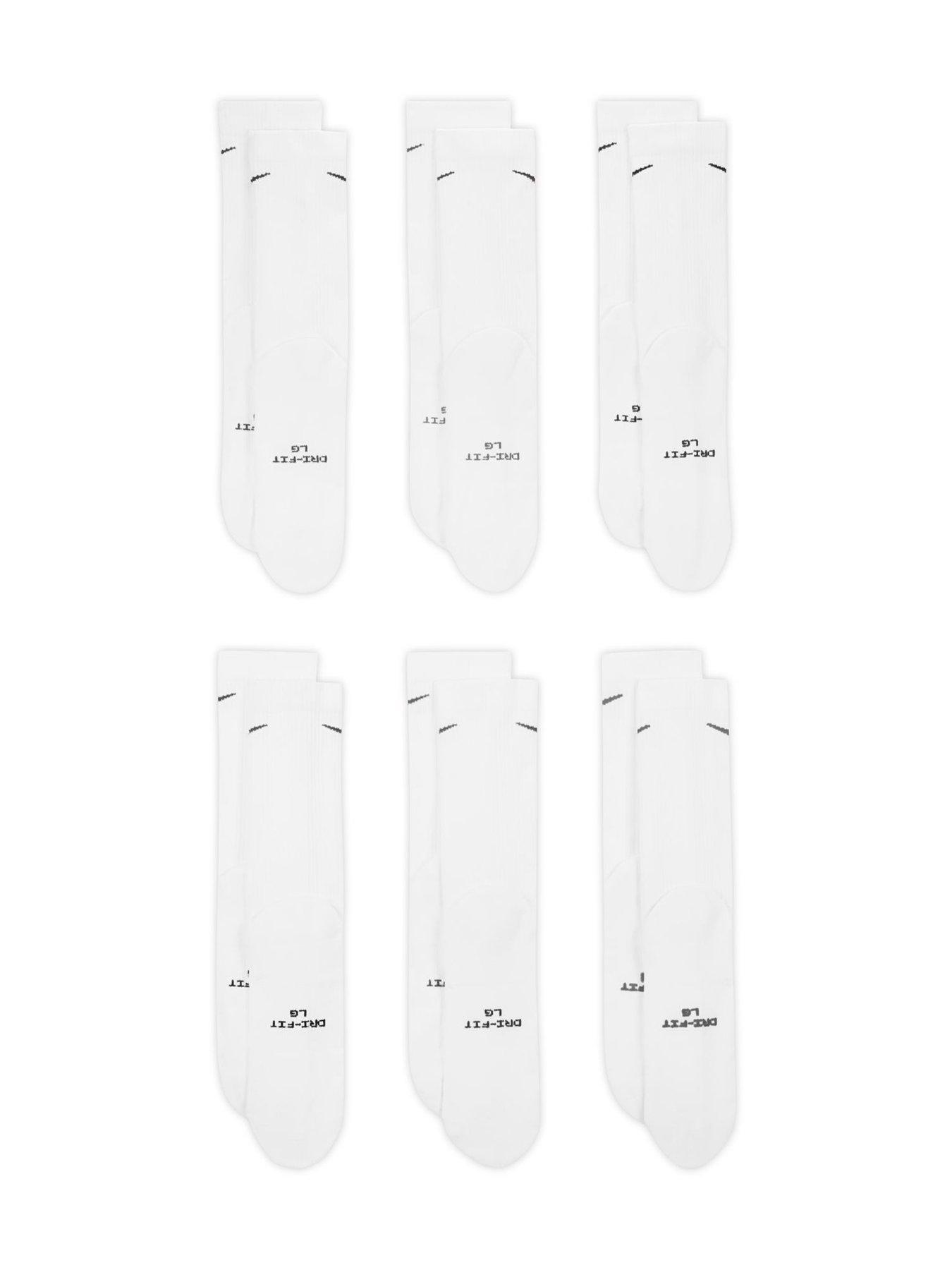 Image 3 of 4 of Nike Unisex Everyday Elevated Crew Socks 6 Pack - White