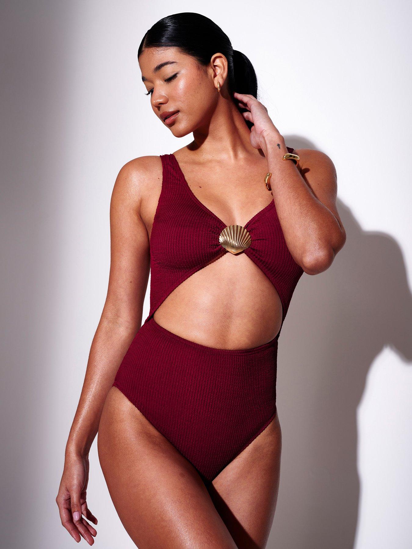 south-beach-crinkle-shell-decal-cut-out-swimsuit-burgundyback