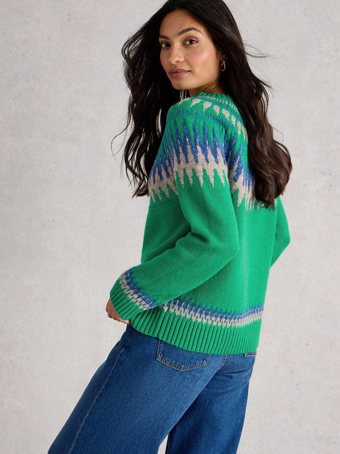Image 2 of 6 of White Stuff Fifi Fairisle Jumper - Green