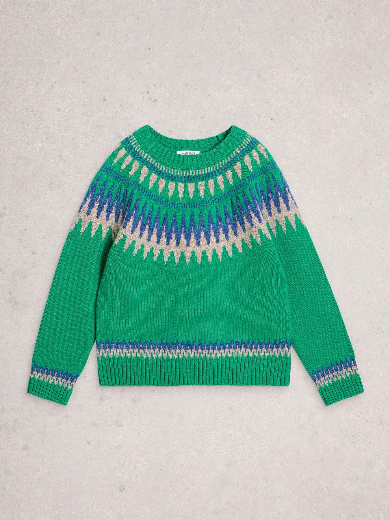 Image 5 of 6 of White Stuff Fifi Fairisle Jumper - Green