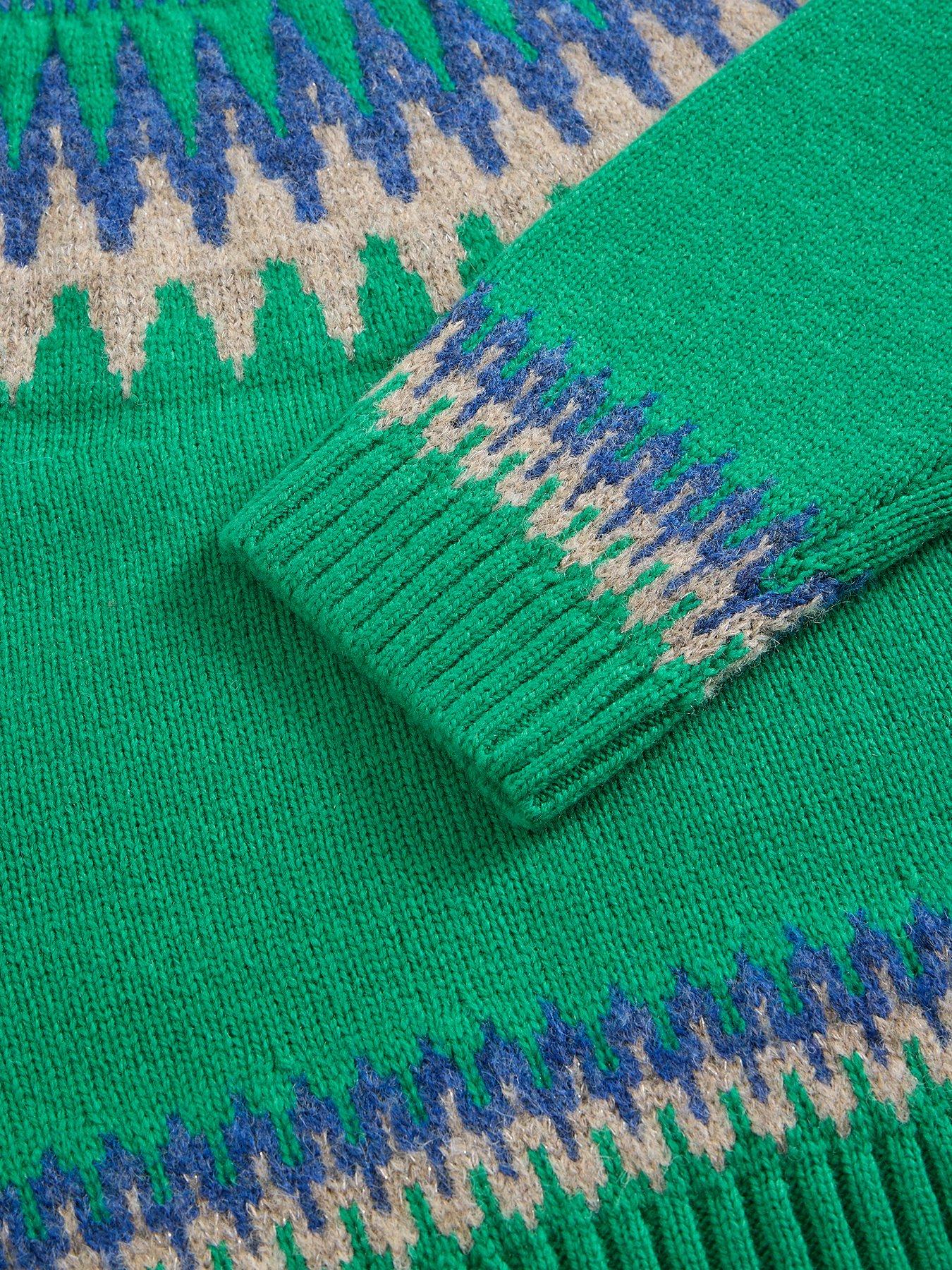 Image 6 of 6 of White Stuff Fifi Fairisle Jumper - Green