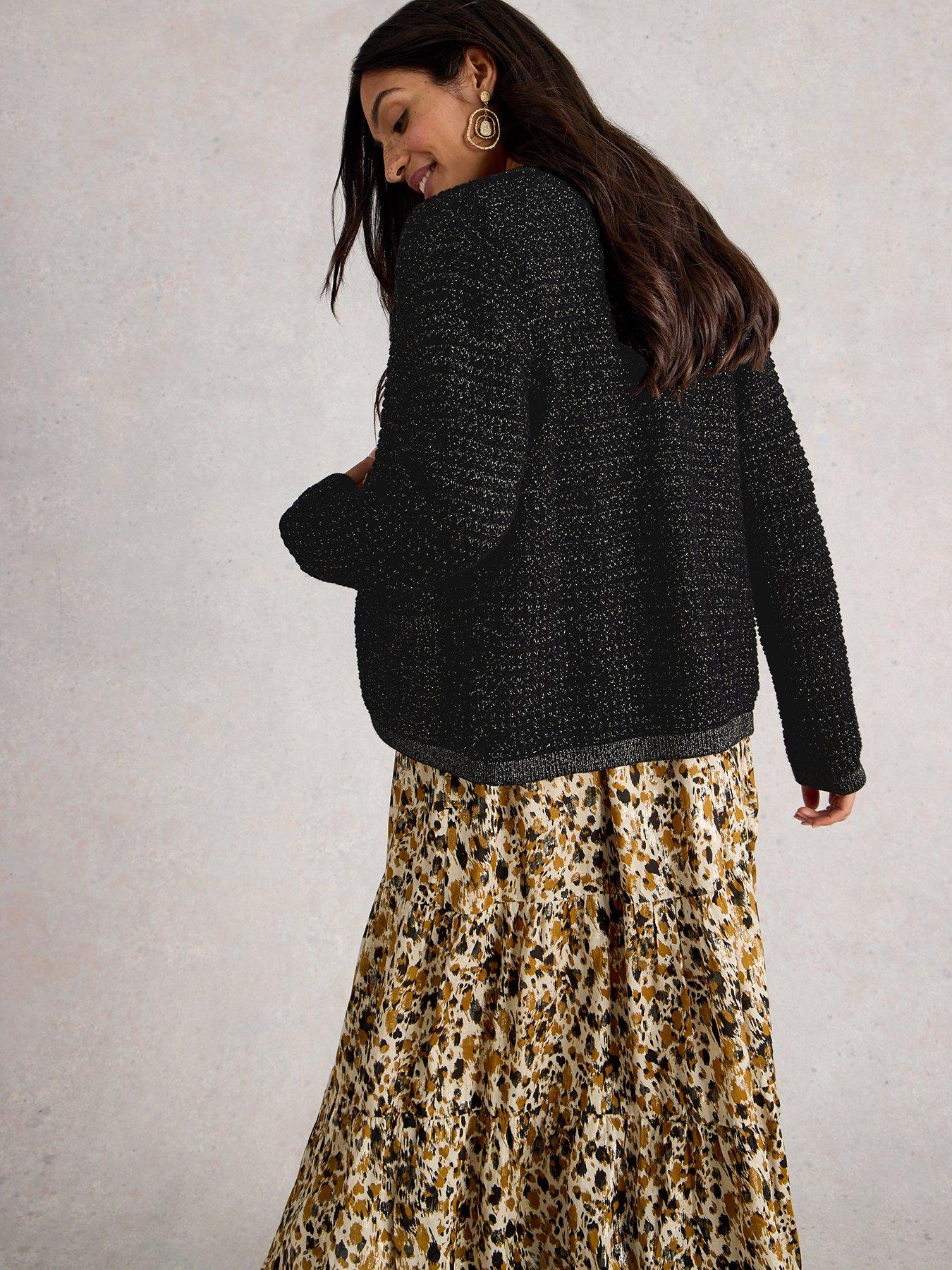 Image 2 of 6 of White Stuff Belle Sparkle Cardi - Black