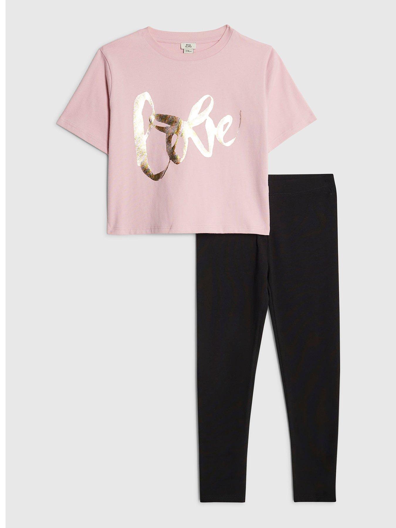 river-island-older-girls-love-t-shirt-and-legging-set-pink