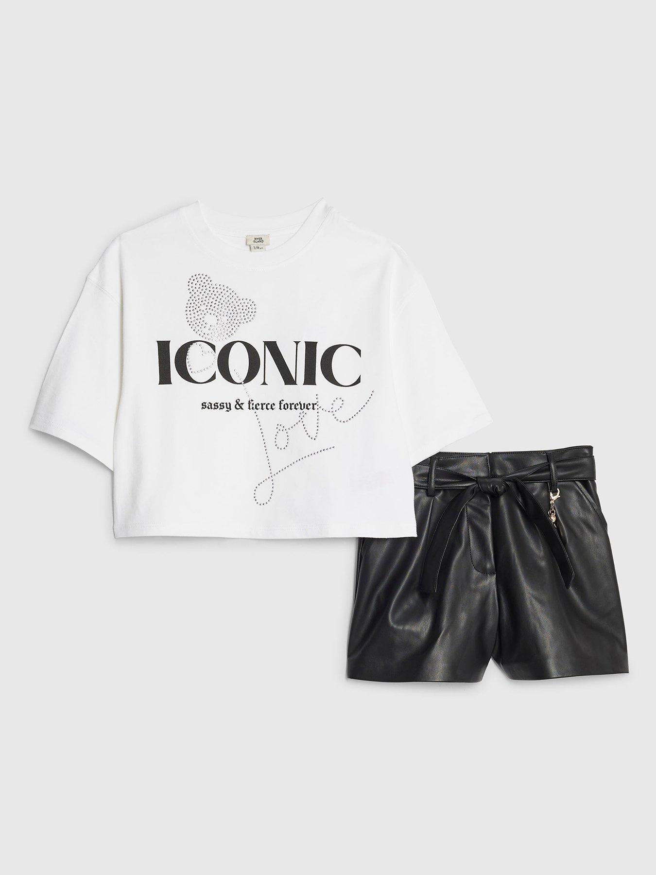 river-island-older-girls-iconic-t-shirt-set-white