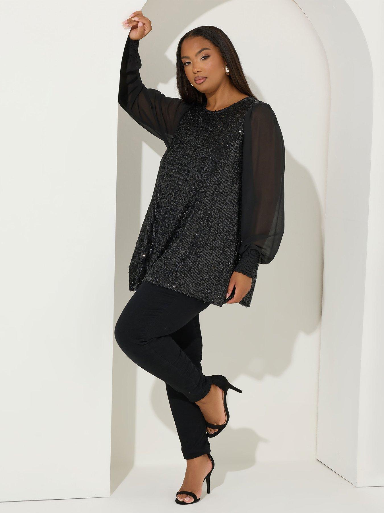 yours-curve-sequin-swing-top-blackback