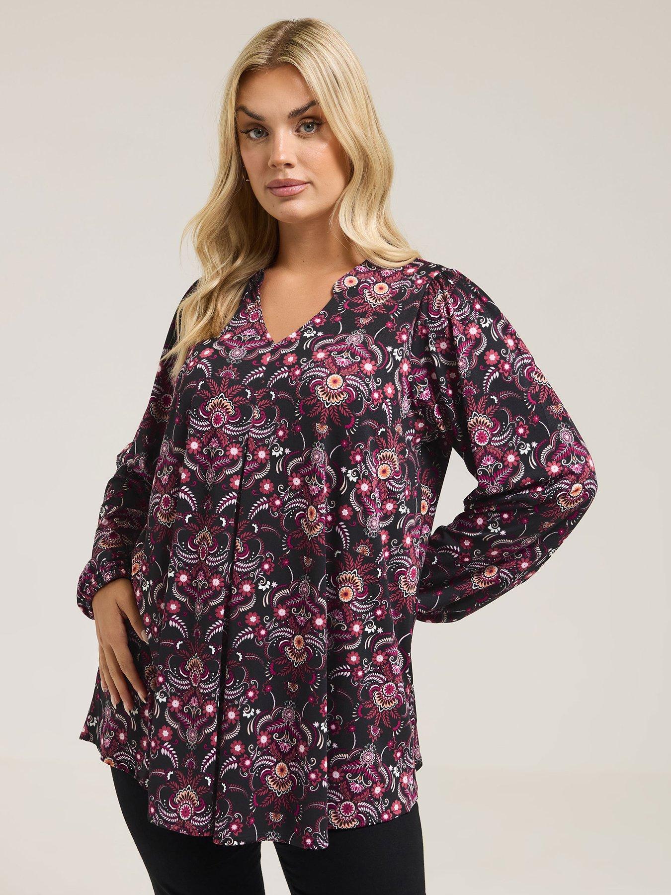 yours-curve-notch-neck-pleat-front-top-black