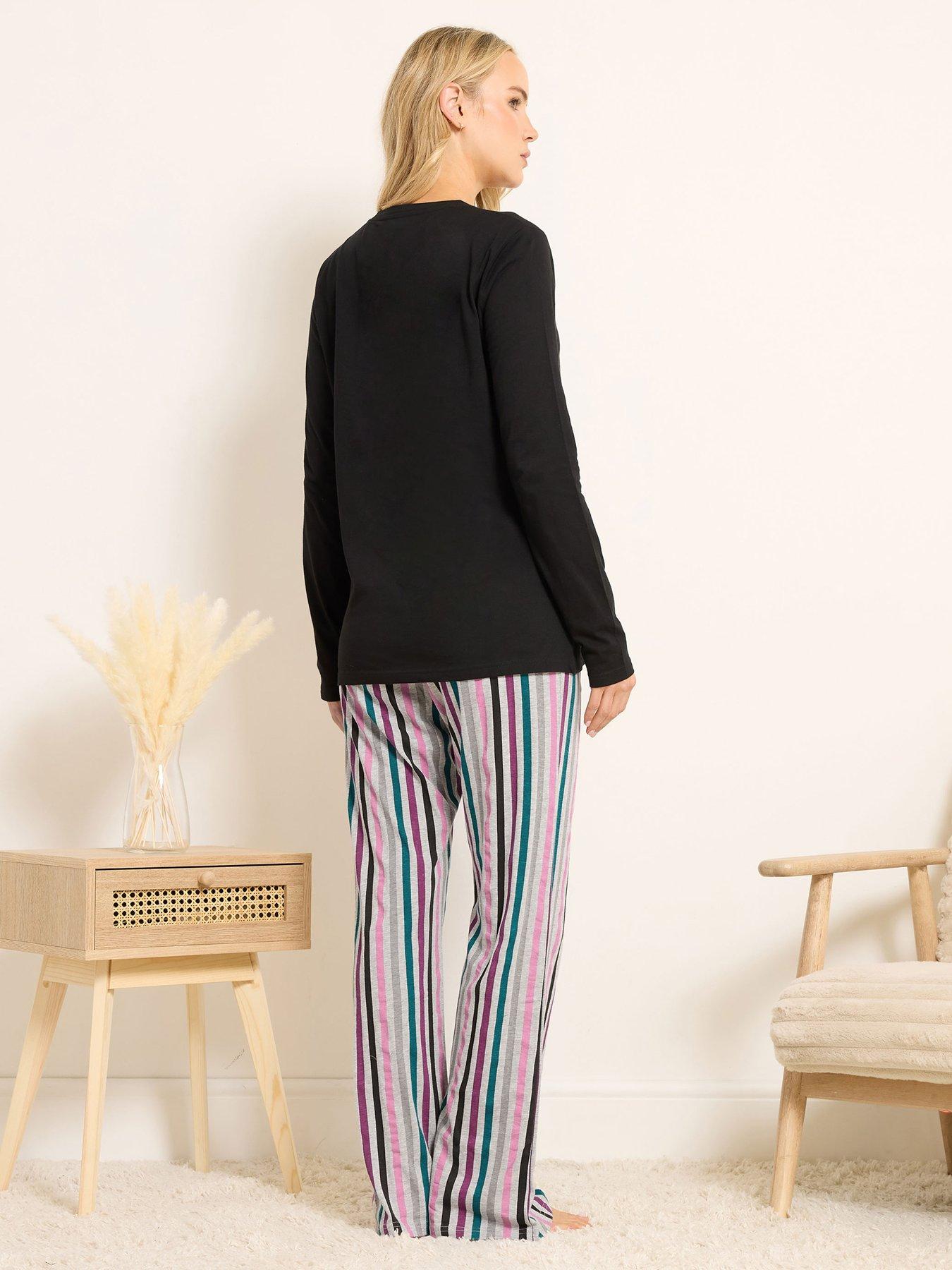 long-tall-sally-coffee-club-pyjama-set-blackstillFront