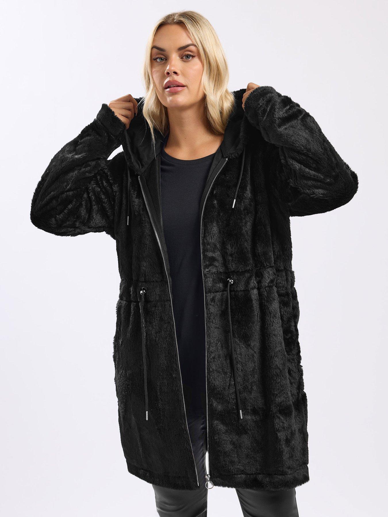 Yours Curve Tunic Fleece - Black