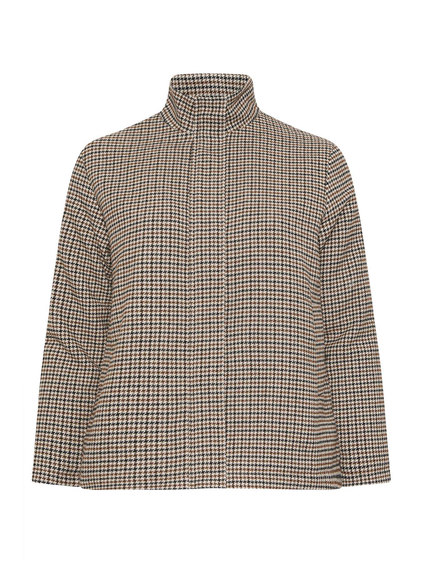 Image 5 of 5 of Yours Curve Checked Jacket - Black