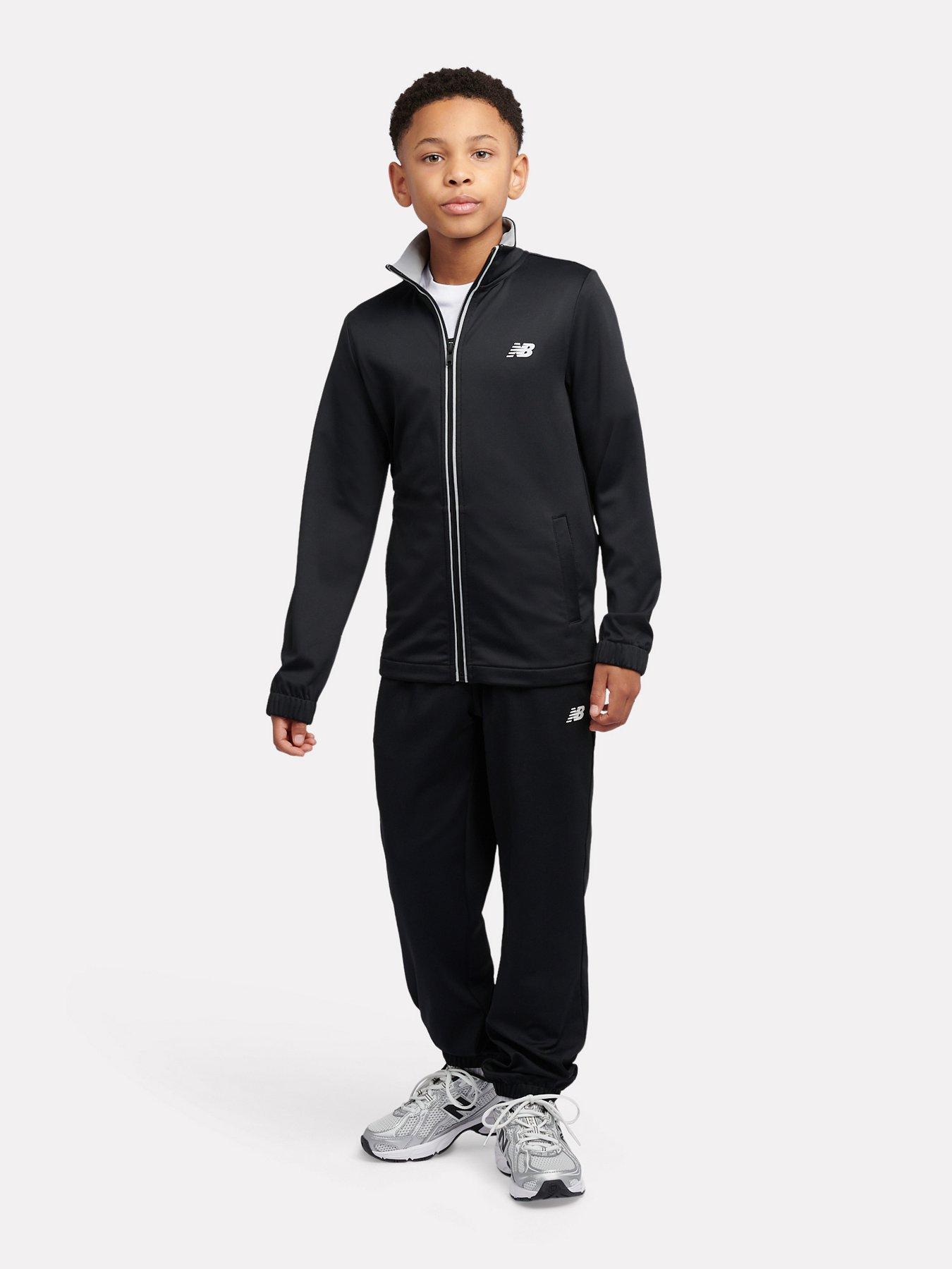 Image 1 of 7 of New Balance Junior Boys Woven Tracksuit - Black