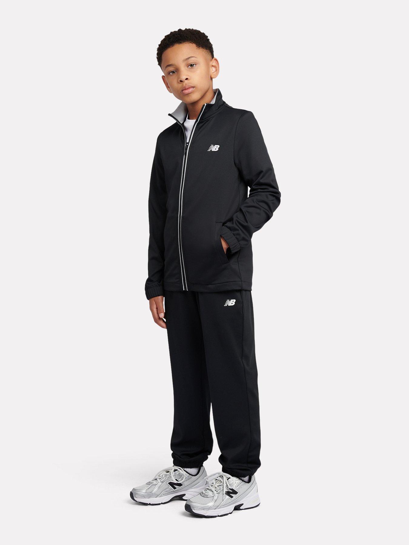 Image 3 of 7 of New Balance Junior Boys Woven Tracksuit - Black