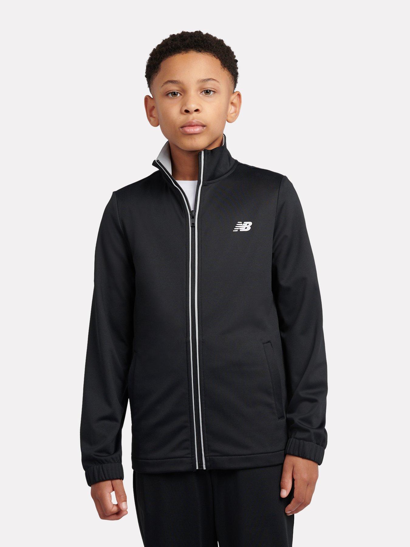 Image 4 of 7 of New Balance Junior Boys Woven Tracksuit - Black