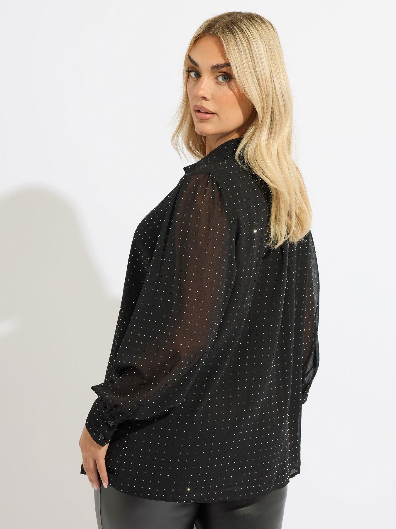 yours-curve-heat-seal-diamante-shirt-blackstillFront