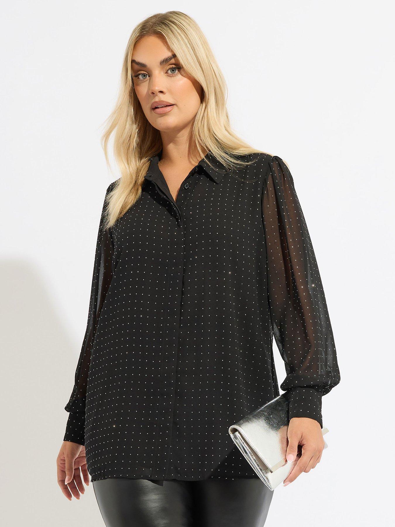 yours-curve-heat-seal-diamante-shirt-blackoutfit
