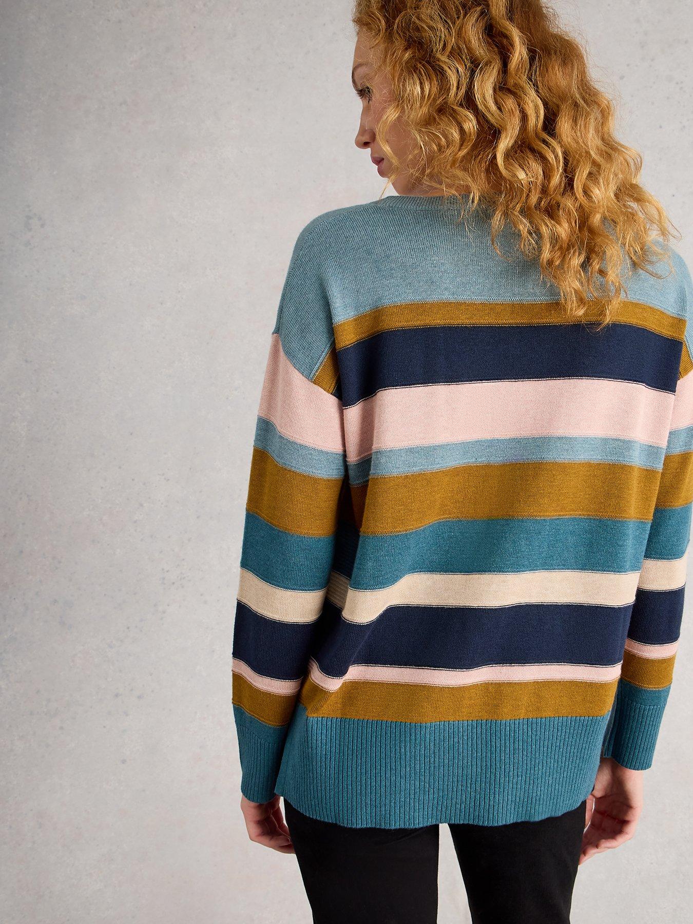 Image 2 of 6 of White Stuff Olive Stitch Stripe - Blue