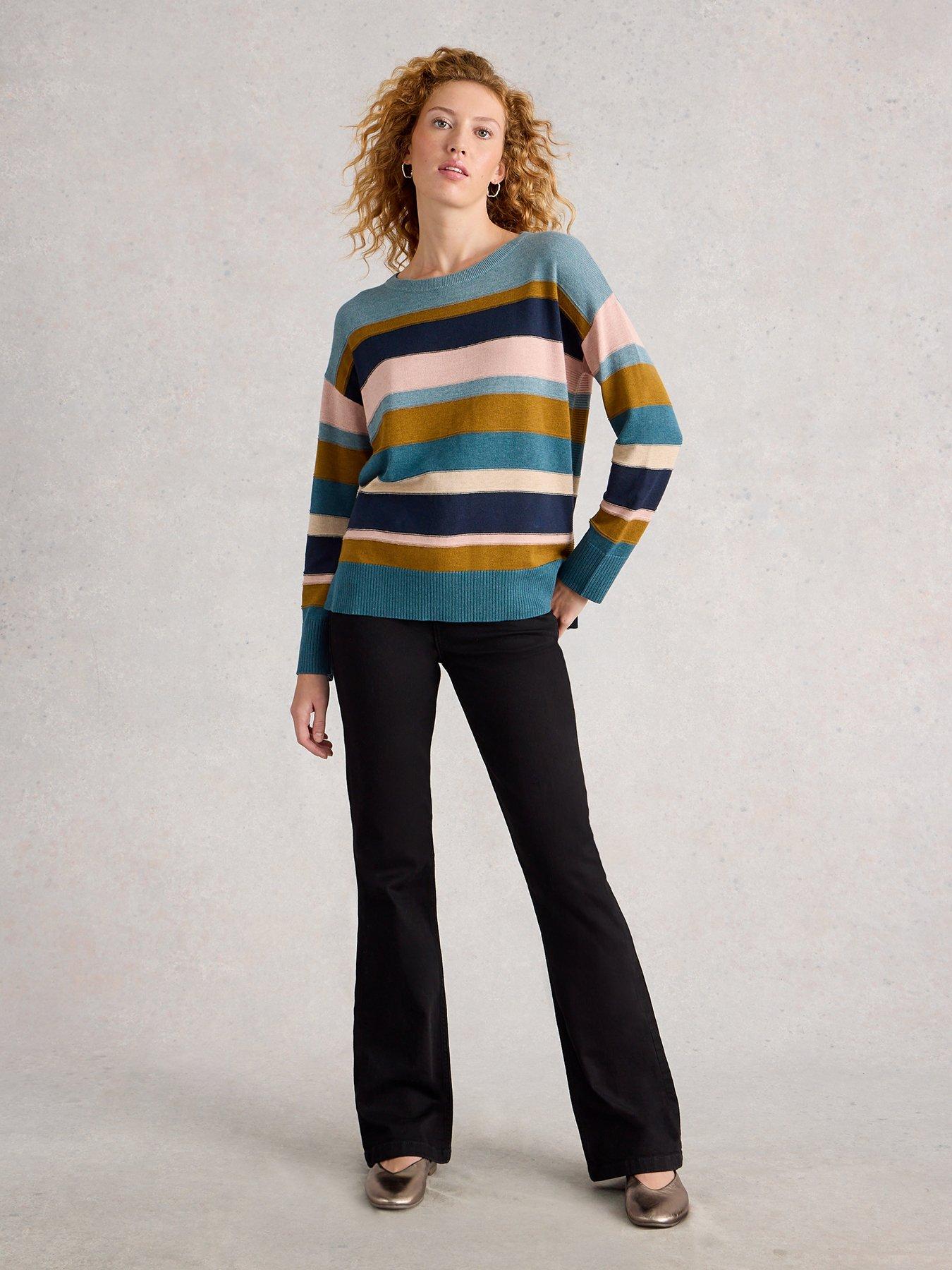 Image 3 of 6 of White Stuff Olive Stitch Stripe - Blue