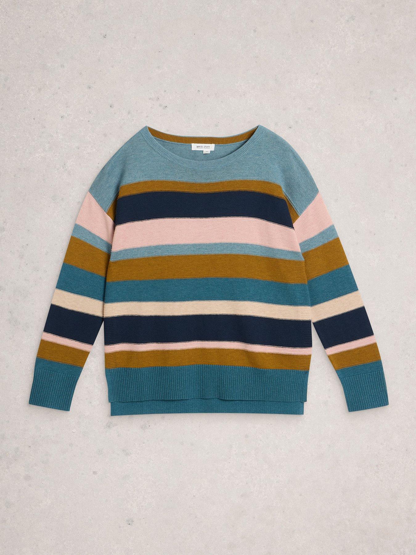 Image 5 of 6 of White Stuff Olive Stitch Stripe - Blue