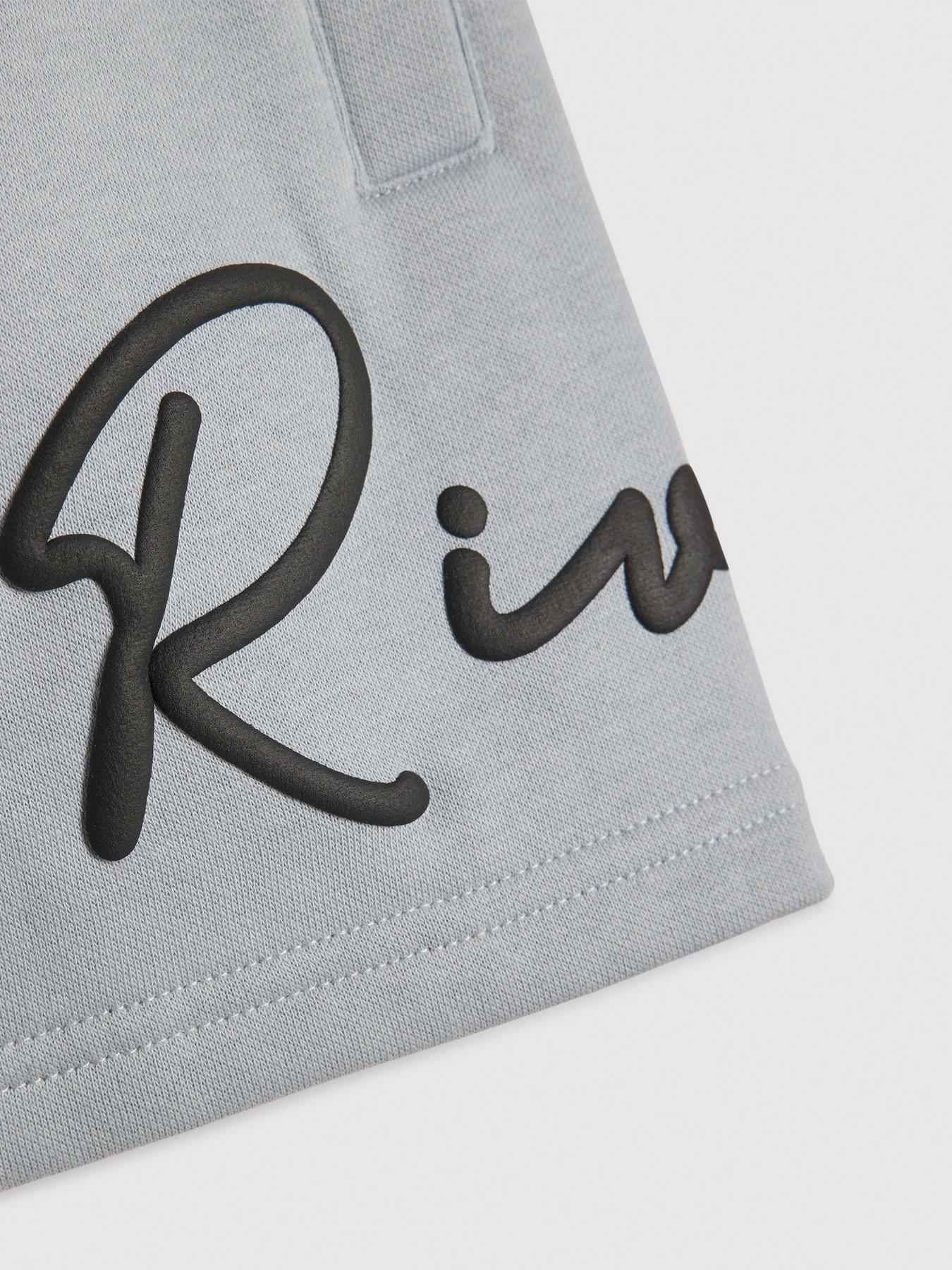 Image 4 of 5 of River Island Mini Mb Crew Short Set - Navy