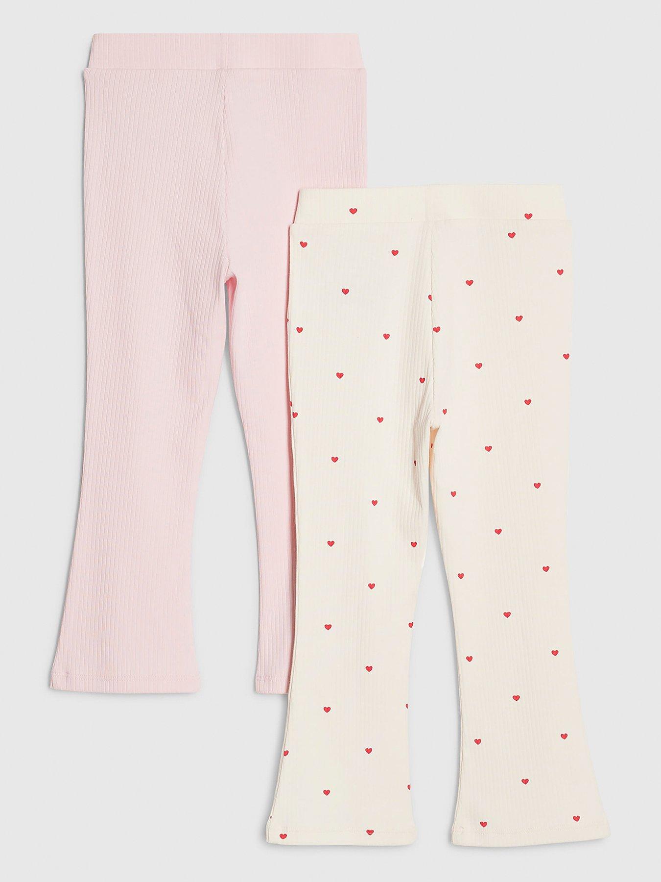 river-island-mini-girls-ribbed-2-pack-flared-trousers-pinkback