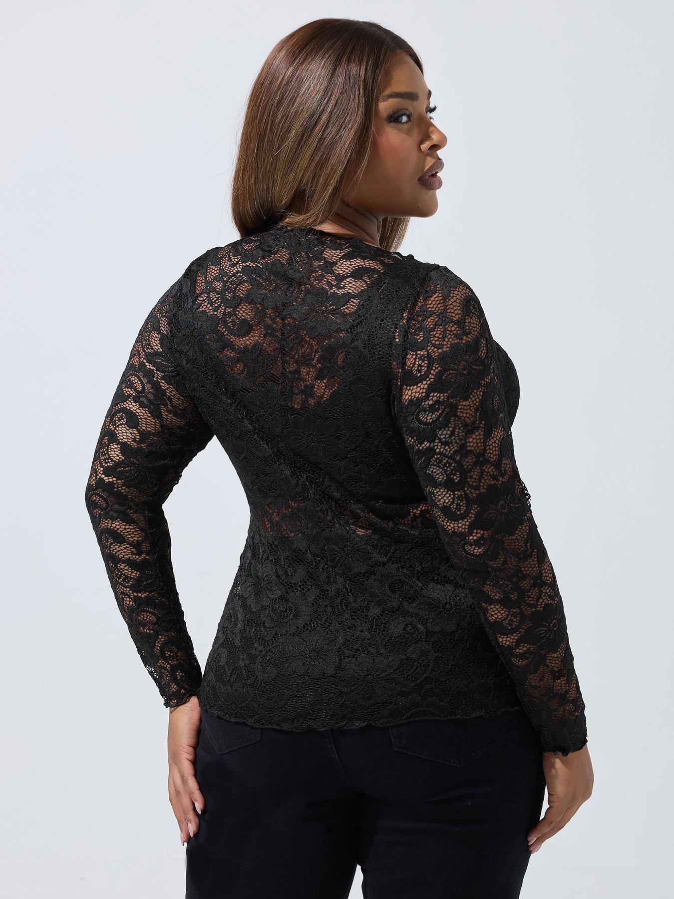 yours-curve-long-sleeve-lace-top-blackstillFront