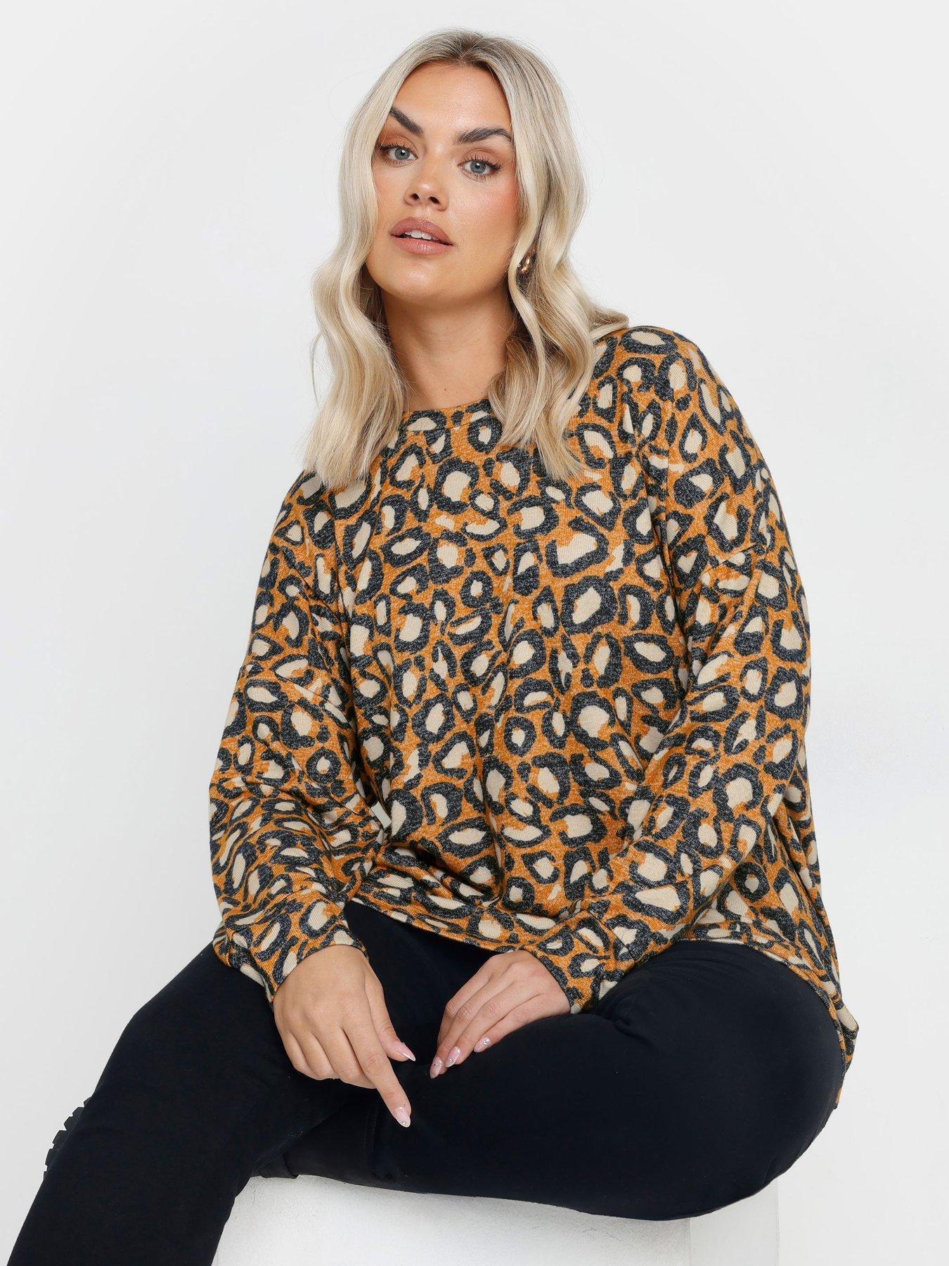 Yours Curve Animal Soft Touch Jumper - Yellow