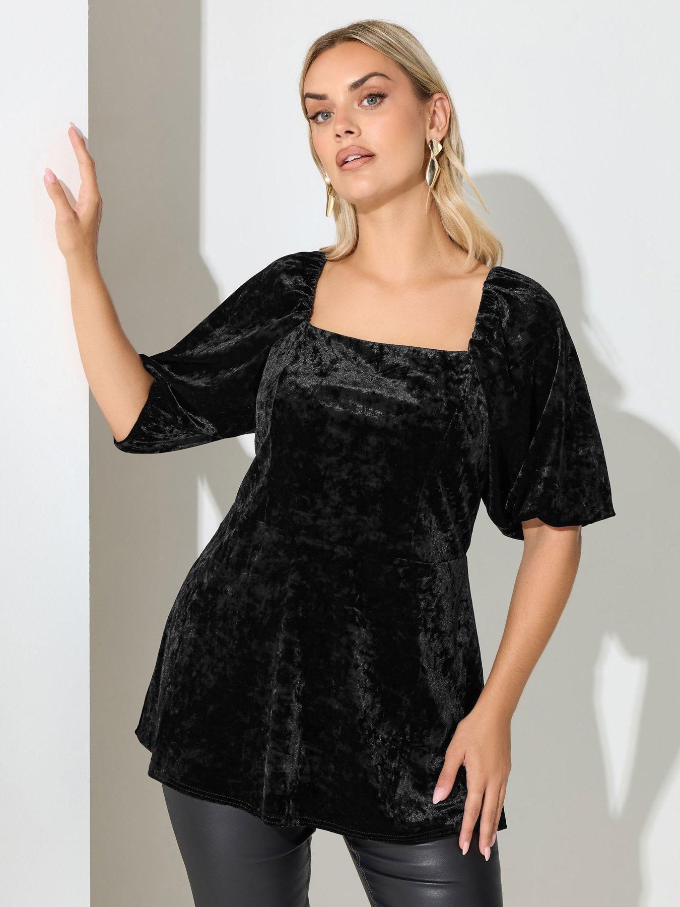 yours-curve-velvet-square-neck-top-black