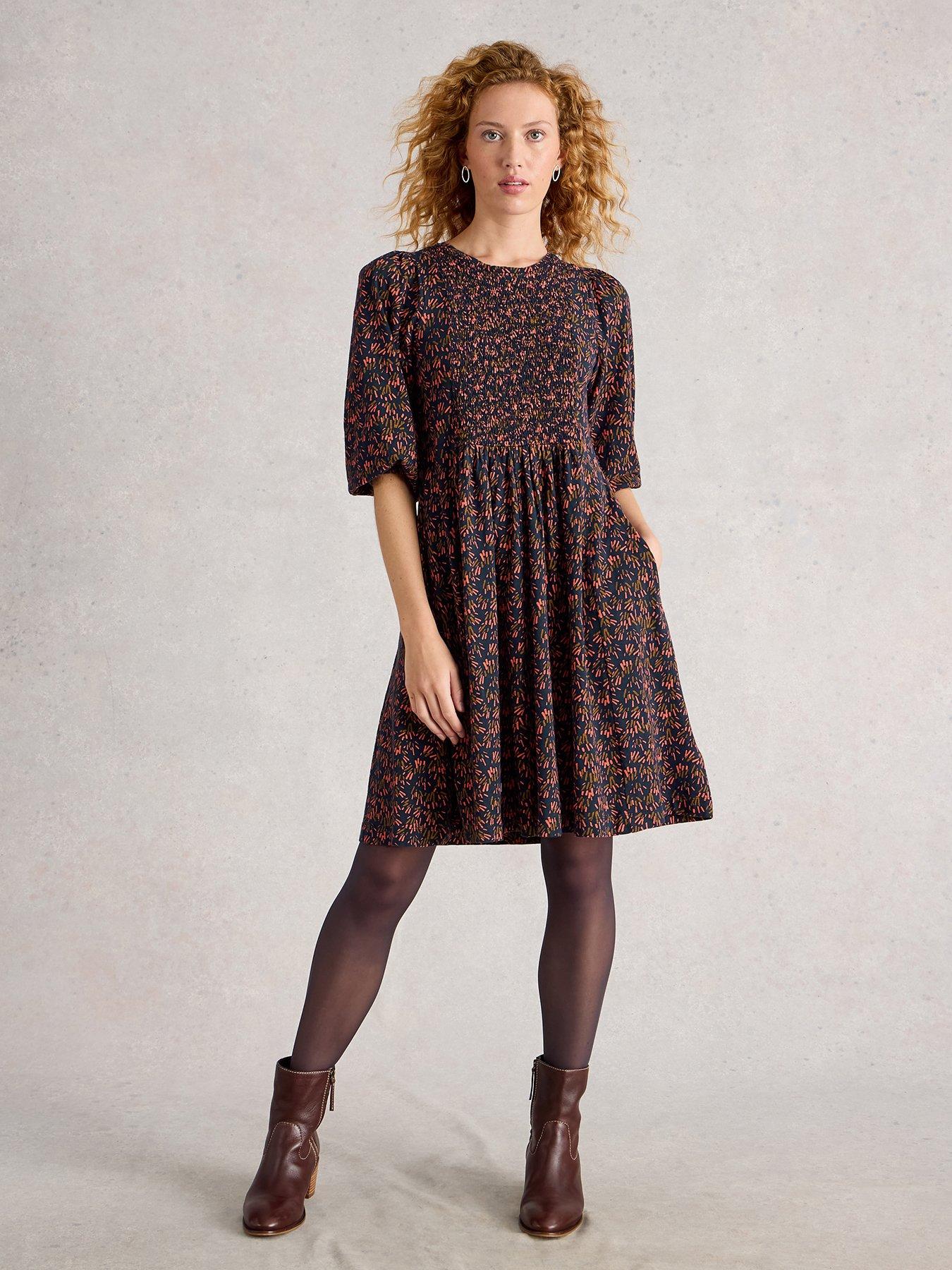 White Stuff Maeva Jersey Dress - Blue